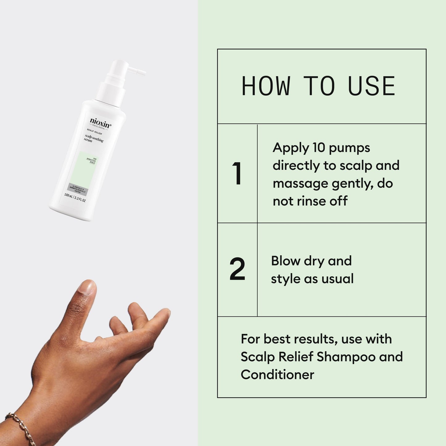 Lavender NIOXIN Scalp Relief Scalp Soothing Serum | Leave-in Treatment for Sensitive Scalp| Made with Aloe Vera and Vitamin E | 3.3 Fl Oz