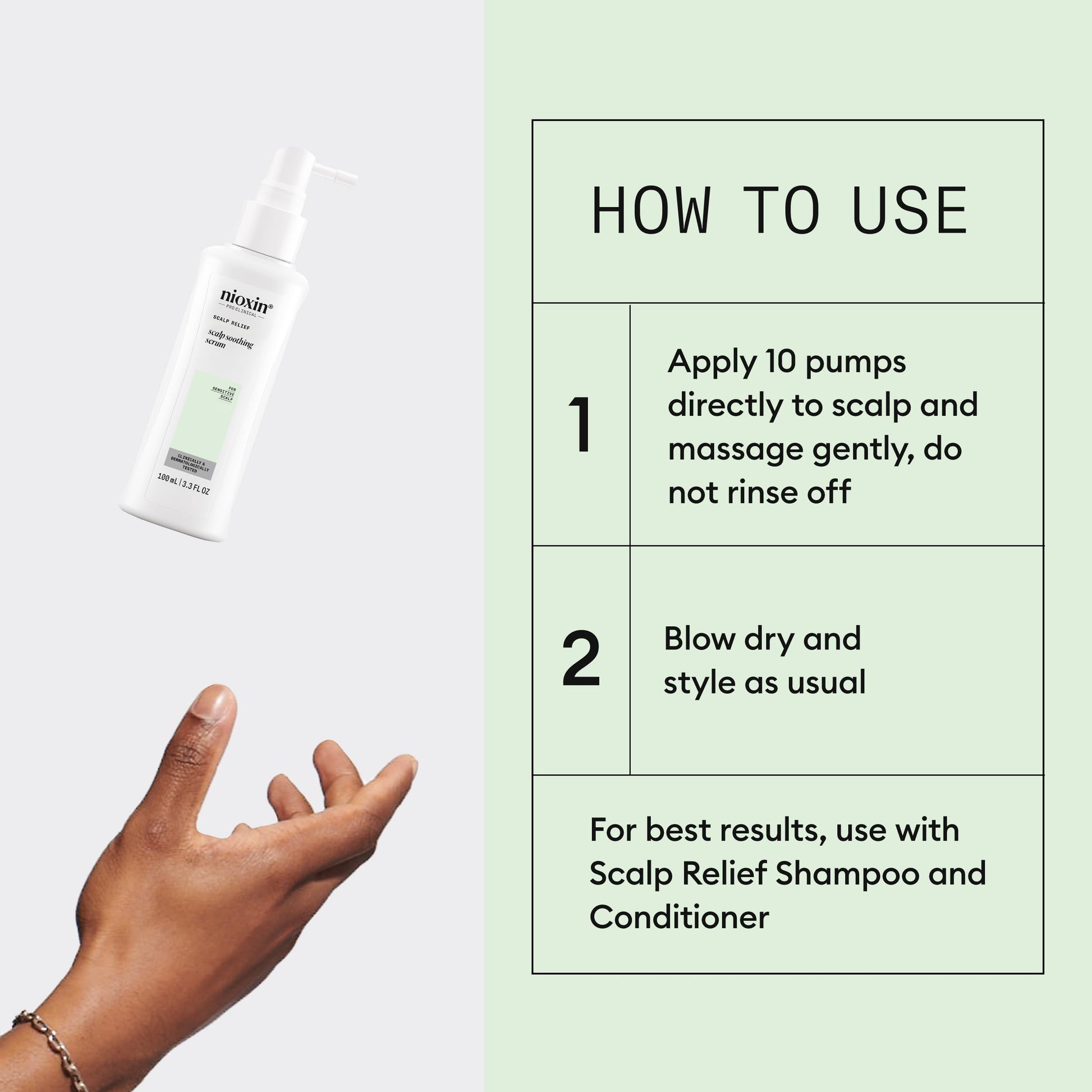 Lavender NIOXIN Scalp Relief Scalp Soothing Serum | Leave-in Treatment for Sensitive Scalp| Made with Aloe Vera and Vitamin E | 3.3 Fl Oz