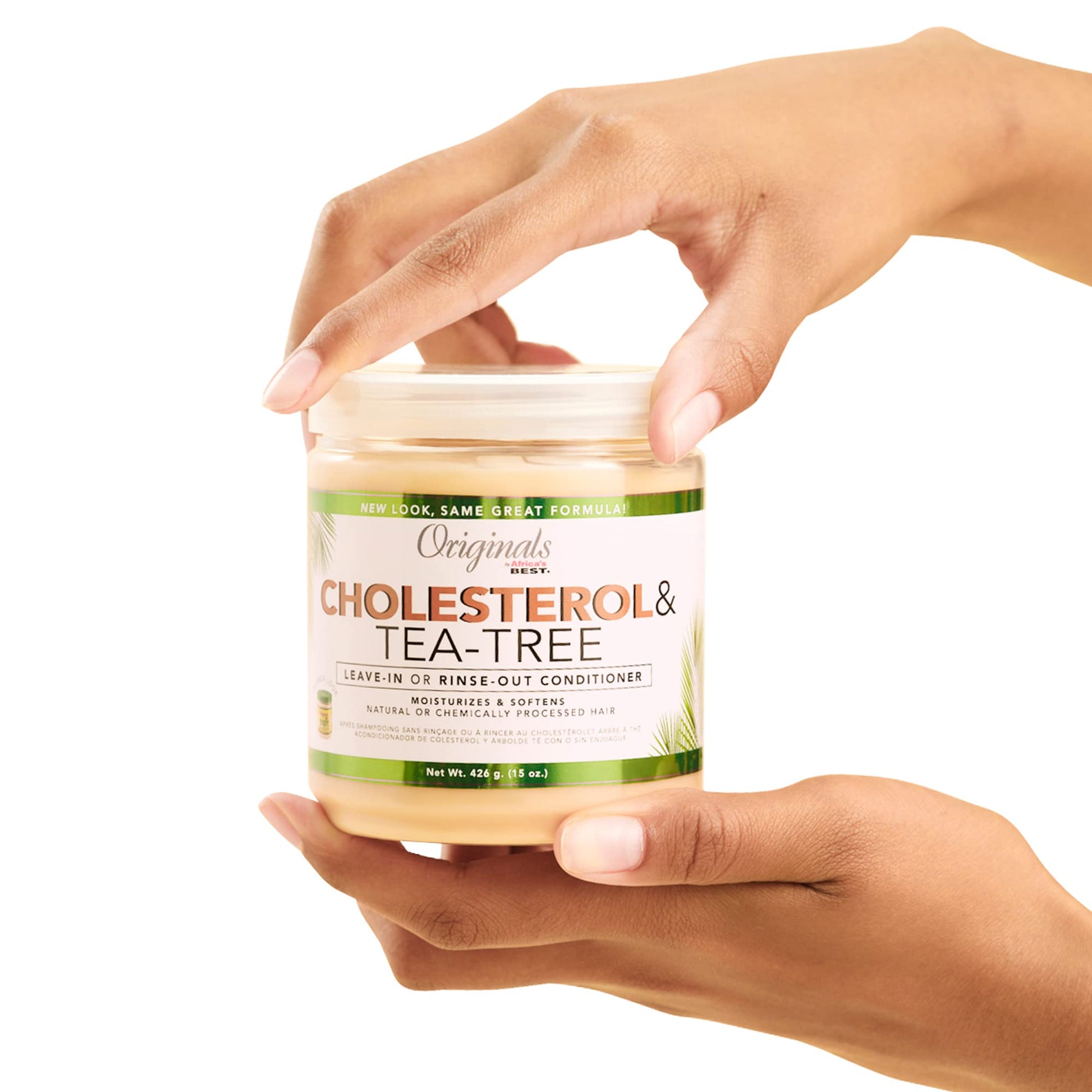 White Smoke Originals by Africa's Best Cholesterol Tea Tree Oil, Rinse-Out Plus Leave in Conditioner, Repair and Revitalize Damaged, Dry, Overprocessed Hair, 15 oz