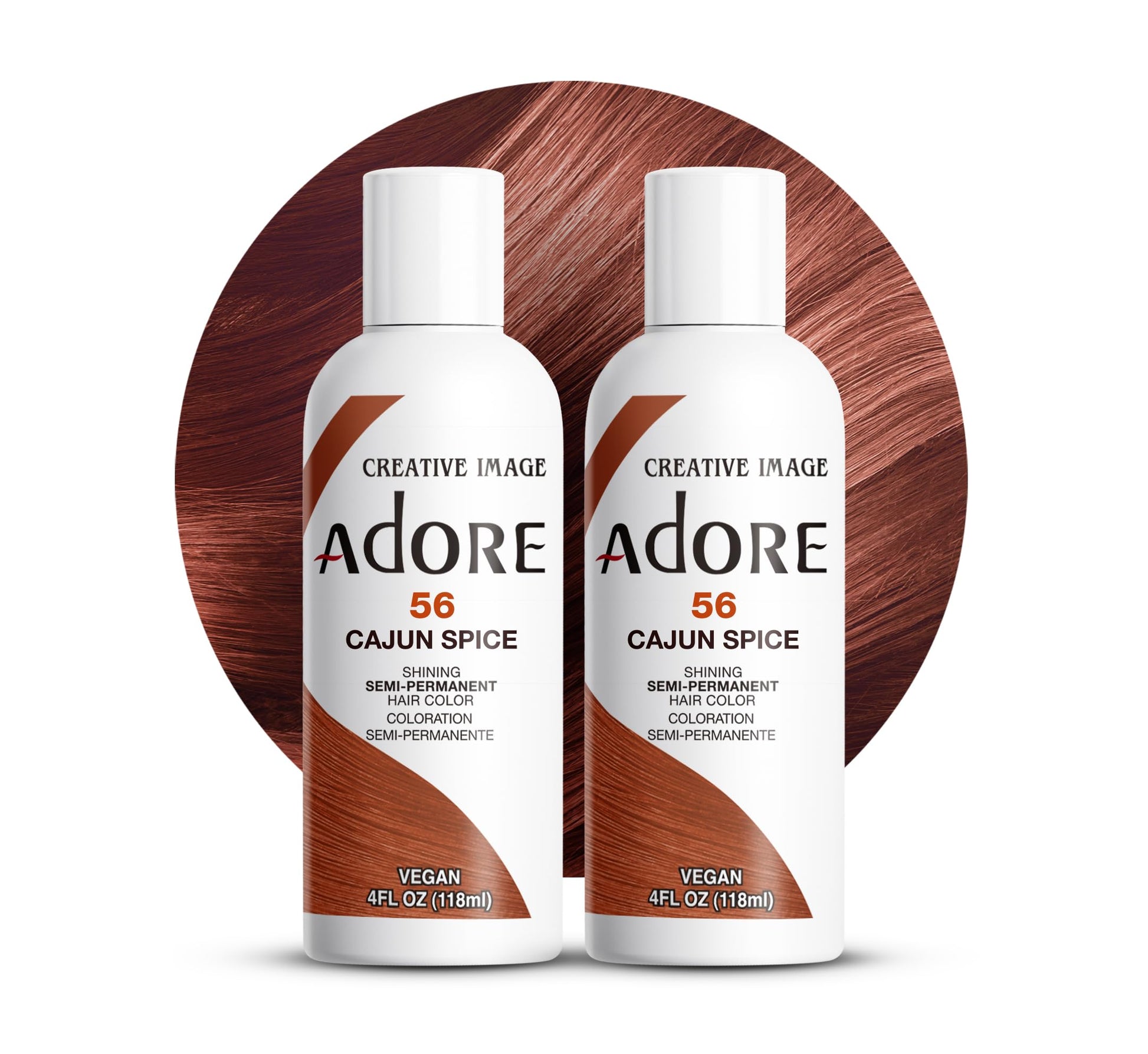 White Smoke Adore Semi Permanent Hair Color (056 Cajun Spice) (2 Pack) | Vegan & Cruelty-Free Brown Hair Dye | No Ammonia, No Peroxide, No Alcohol | 4 Fl Oz