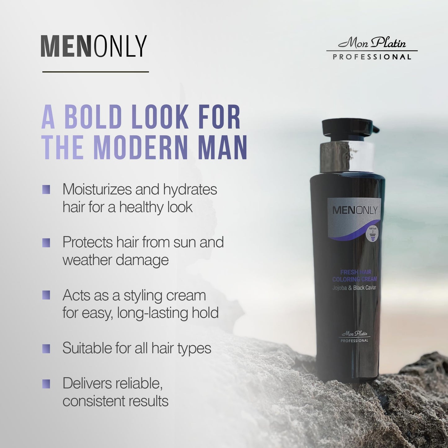 Lavender Mon Platin Men Only Fresh Hair Coloring Cream For Men