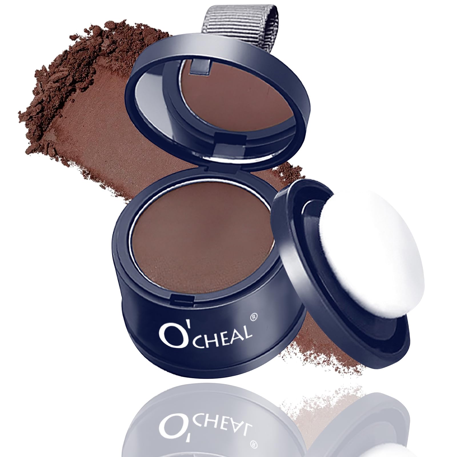 White Smoke O'CHEAL Hairline Powder Dark Brown, Waterproof Hair Fibers for Thinning Hair, Instantly Root Touch Up Hair Color for Gray Hair Coverage, Long Lasting Hair Line Shadow Toppers Powder for Men and Women