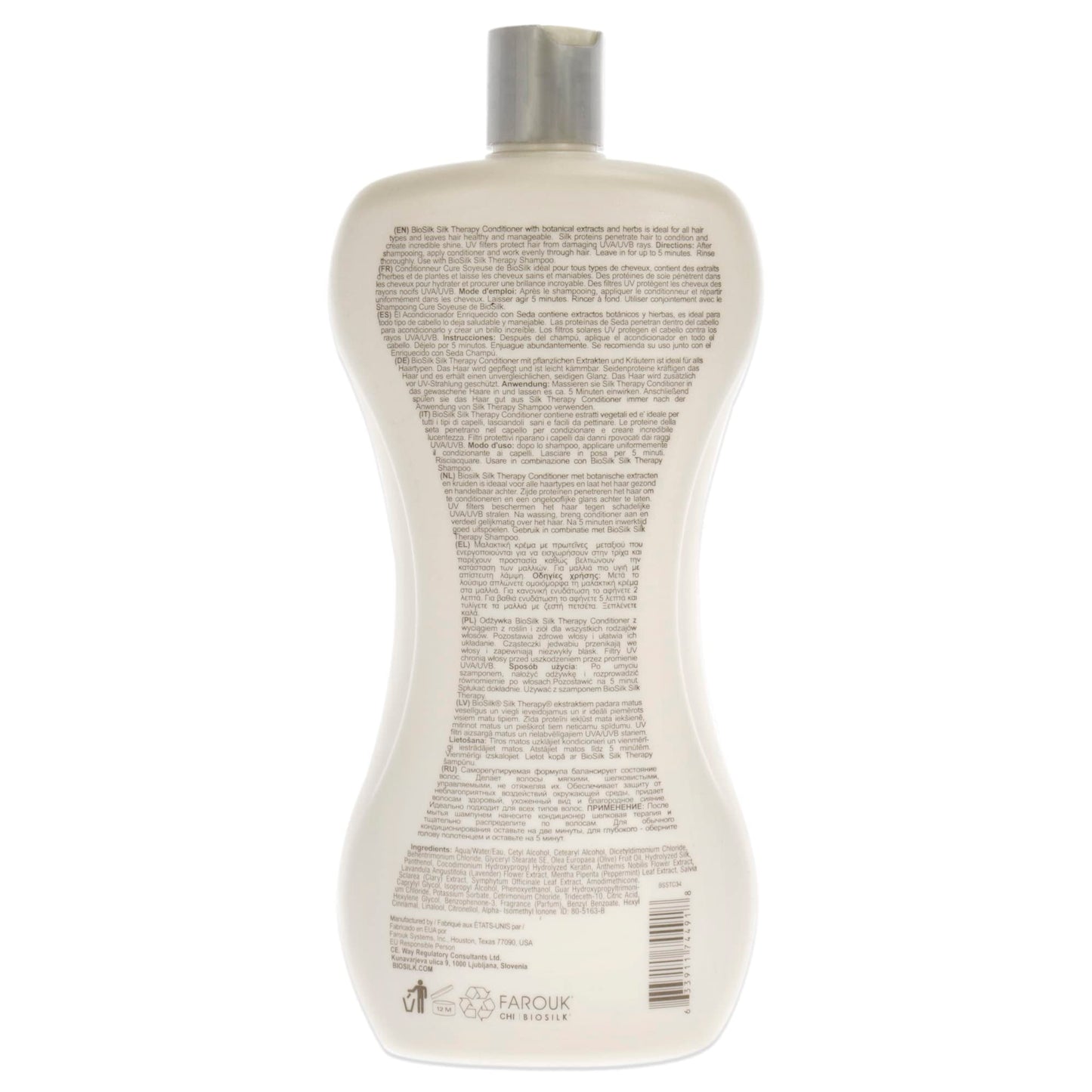 White Smoke Silk Therapy Conditioner by Biosilk for Unisex - 34 oz Conditioner