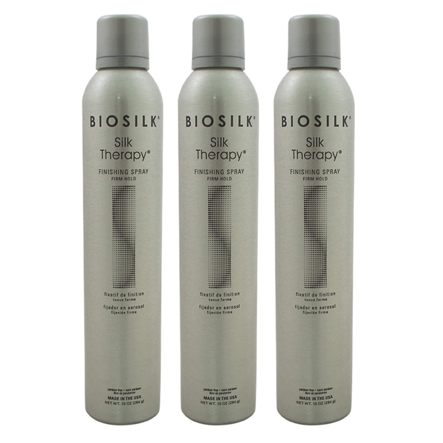 Dark Sea Green Silk Therapy Finishing Spray - Firm Hold by Biosilk for Unisex - 10 oz Hair Spray - (Pack of 3)