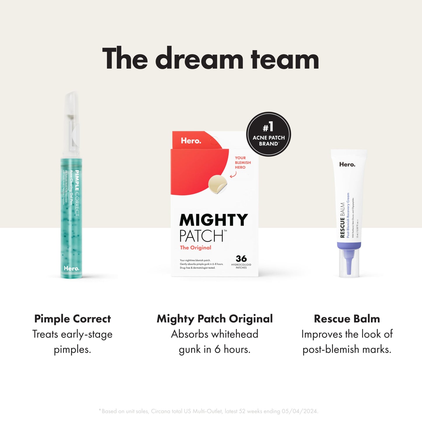 White Smoke Mighty Patch Original Patch from Hero Cosmetics - #1 Hydrocolloid Acne Pimple Patches for Face, Shrinking Zits & Whiteheads in 1 Use, Nighttime Spot Pimple Stickers for Face, 36 Count
