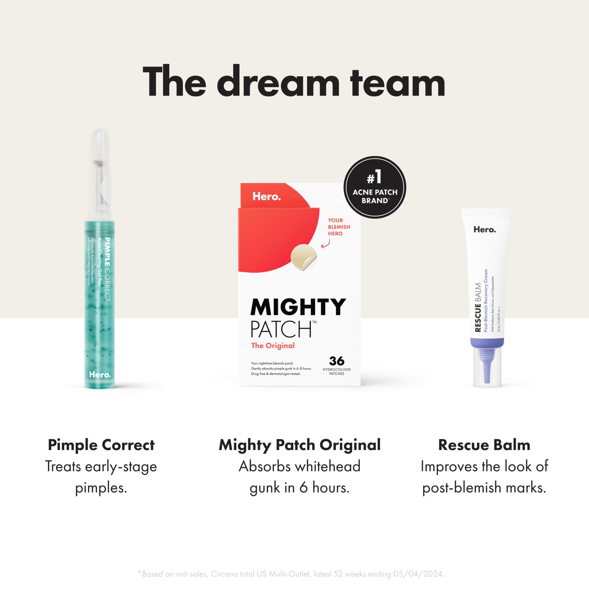 White Smoke Mighty Patch Original Patch from Hero Cosmetics - #1 Hydrocolloid Acne Pimple Patches for Face, Shrinking Zits & Whiteheads in 1 Use, Nighttime Spot Pimple Stickers for Face, 36 Count