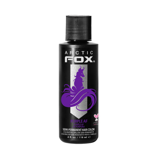 Black Arctic Fox Semi-Permanent Hair Dye, Vegan & Cruelty-Free, Ammonia-Free, Conditioning, Long Lasting, Vibrant Purple AF Color, For All Hair Types, Unisex, 4 Fl Oz