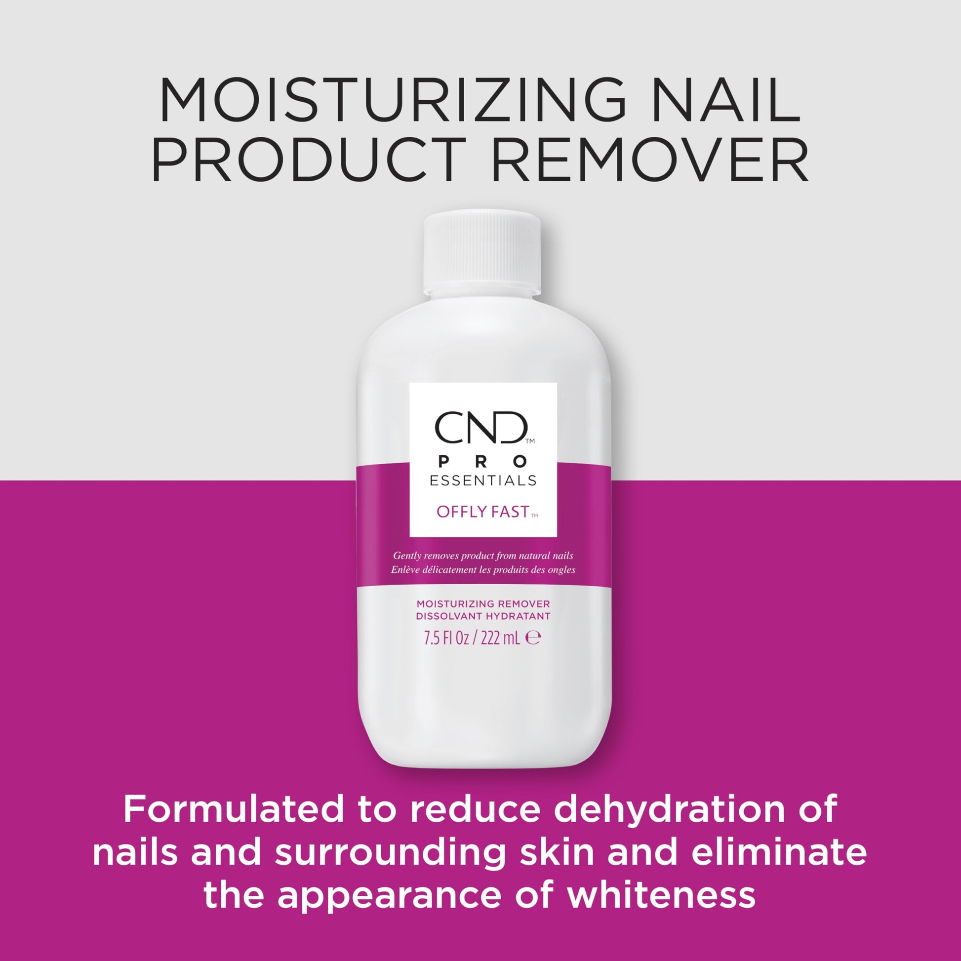 Lavender CND OFFLY FAST Moisturizing Nail Polish Remover, 2 fl oz
