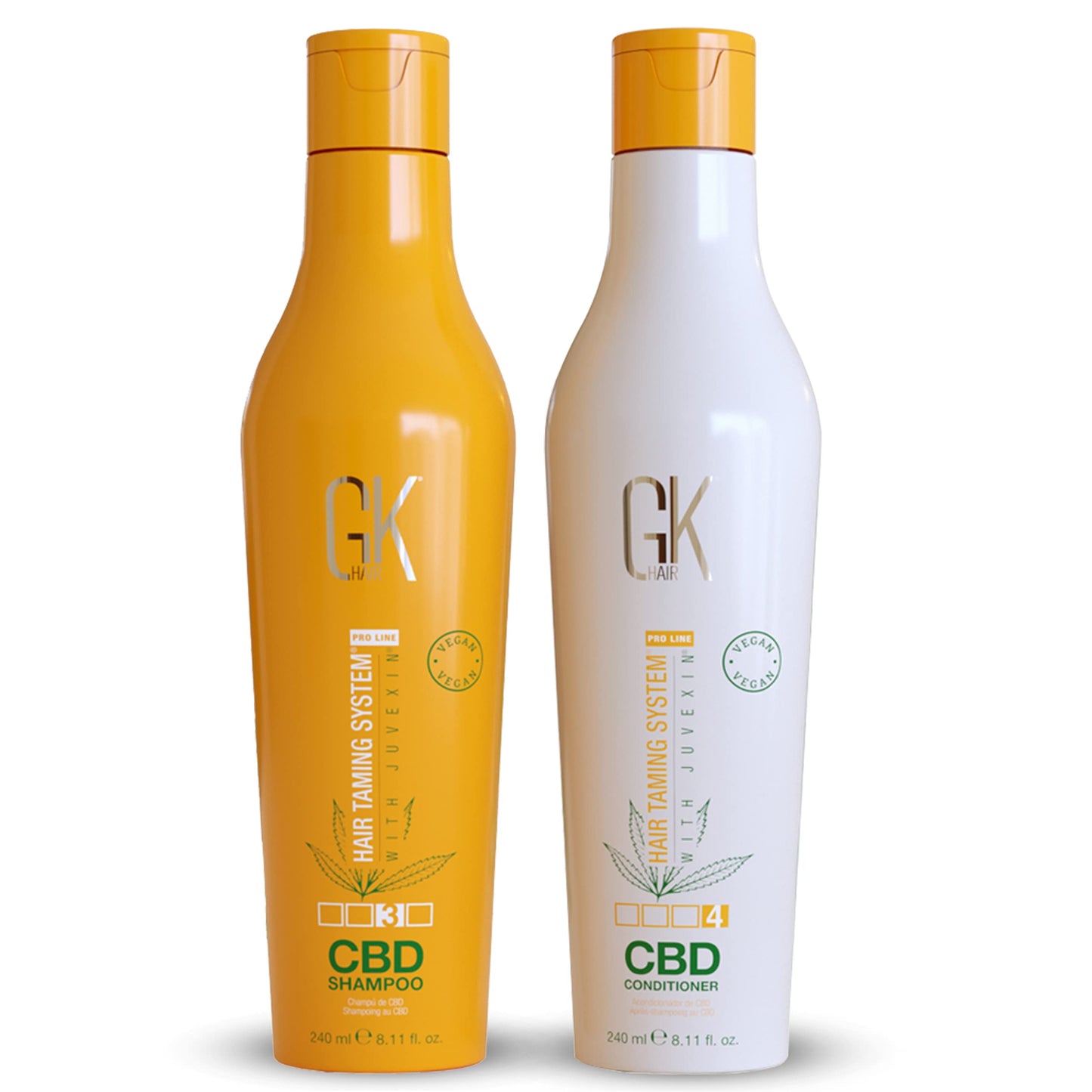 White Smoke GK HAIR Hemp Shampoo and Conditioner Sets Hydrating Strengthening Color Treated Damaged Repair Provides Nourishing & Shine Natural Organic Vegan Sulfate Paraben Free (Duo)