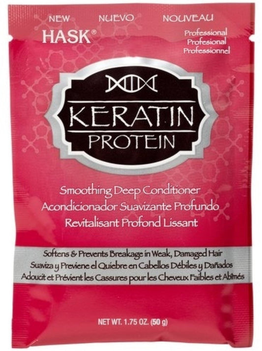 Maroon Hask Keratin Protein Deep Conditioning Hair Treatment 1.75 oz (Pack of 4)