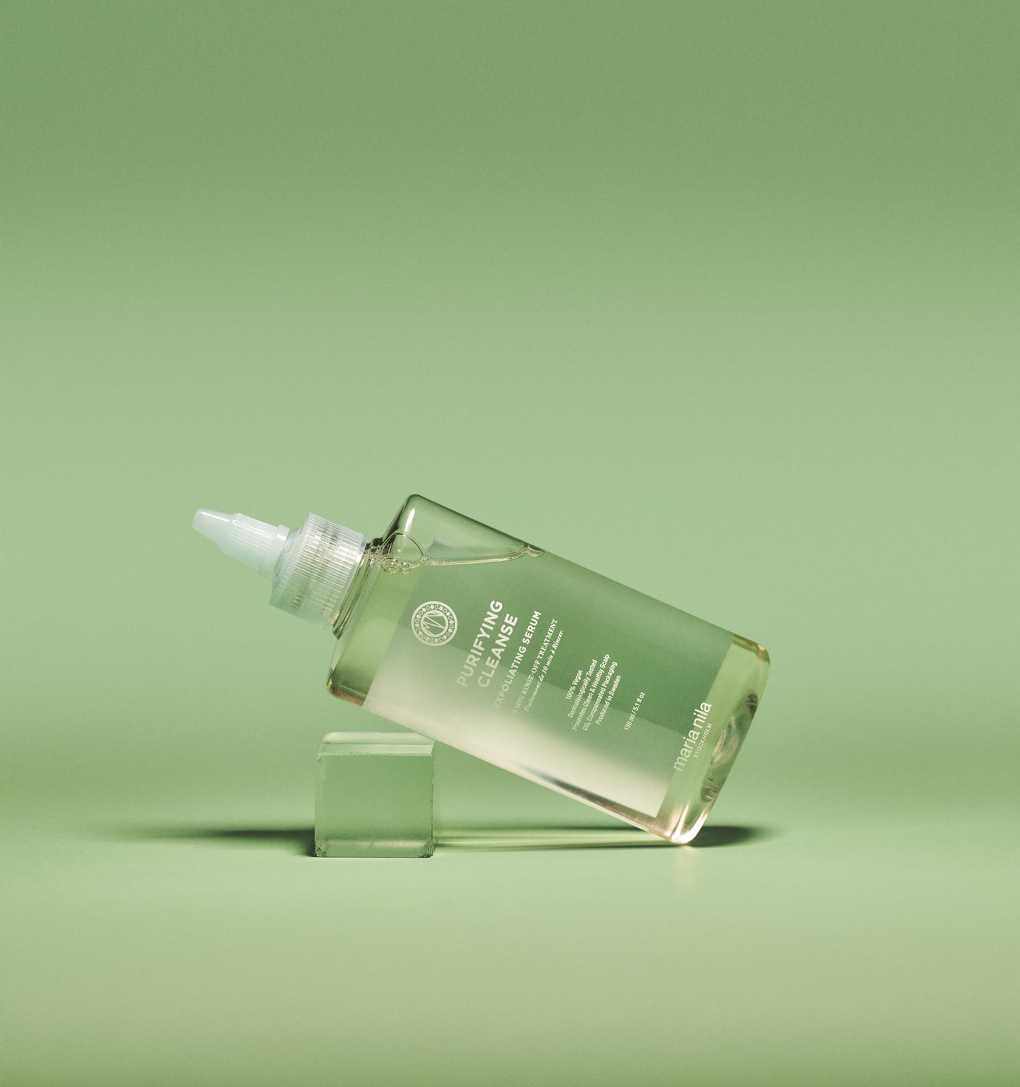 Dark Sea Green Maria Nila Purifying Cleanse, Exfoliating Serum 5.1 Fl Oz, Exfoliate Scalp from Build up, Cleansing Glycolic Acid (5%) & AHA for Removing dead cells