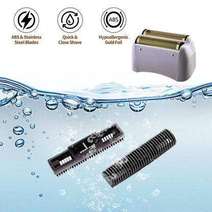 White Smoke 1 Pack Foil Shaver Replacement Foil Fits for Andis Foil Shaver TS1 (17150, 17235, 17220) and TS2 (17200), Gold