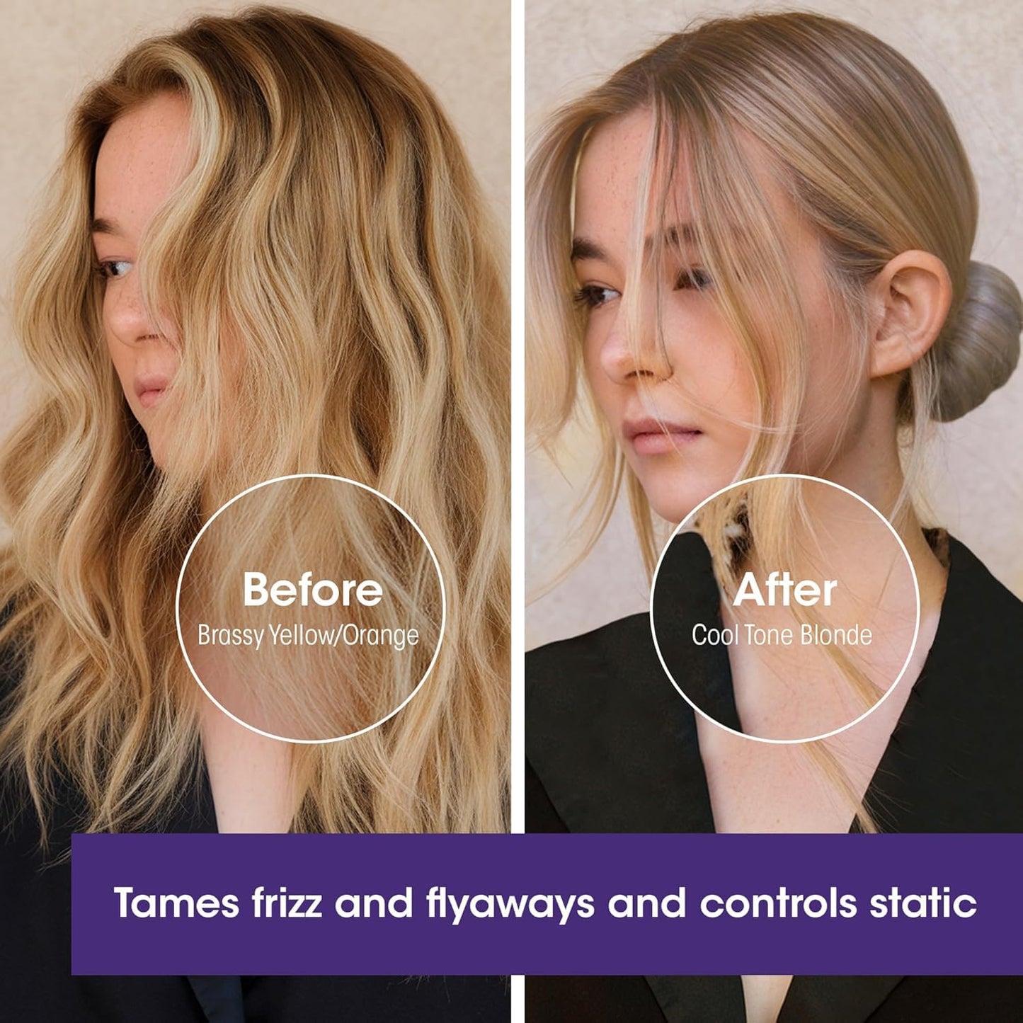 Rosy Brown GIOVANNI Color Chic Purple Leave-In Hair Styling & Toning Foam - Purple Foam for Blonde, Gray, Brassy, Fine Hair, Gives Volume & Shine for Women & Men - 7 fl oz (Pack of 1)