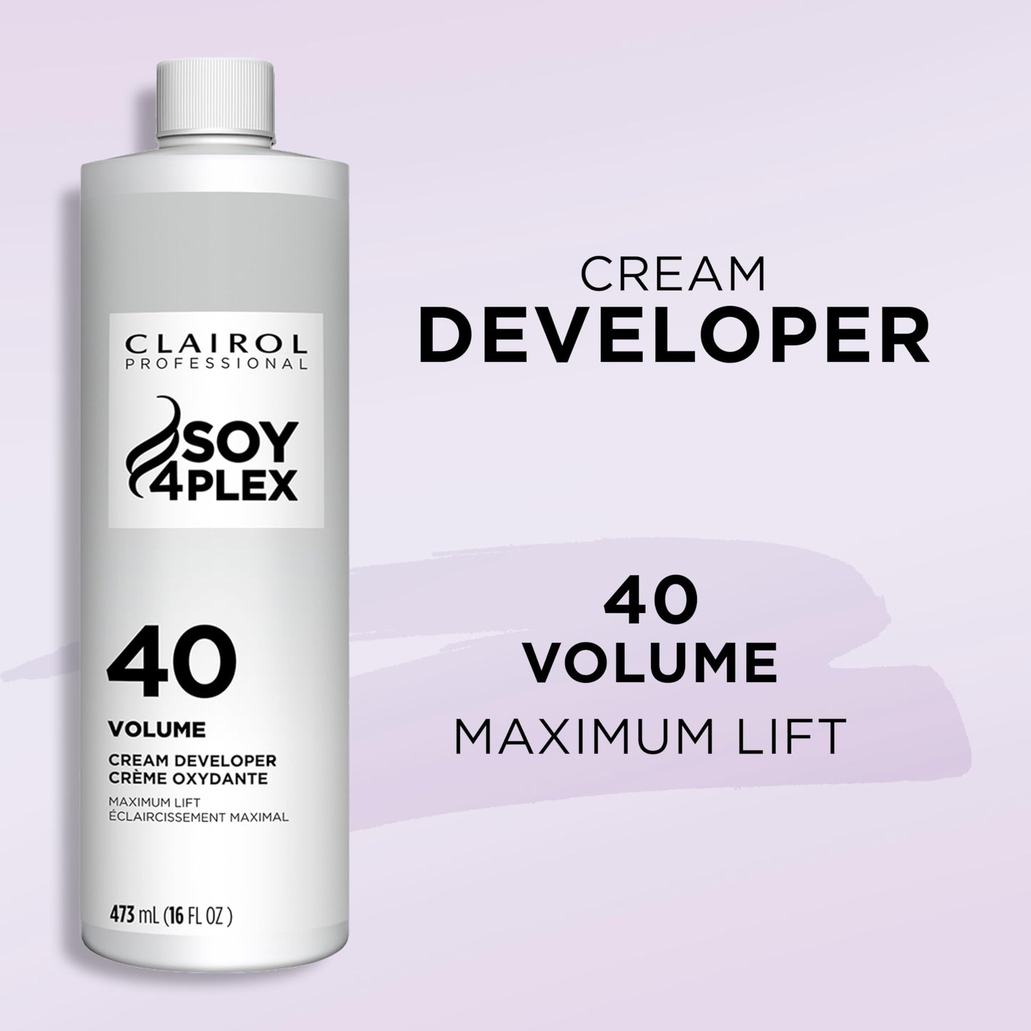 Lavender Clairol Professional Crème Permanente 40 volume Hair Developer, 16 oz. - Packaging May Vary