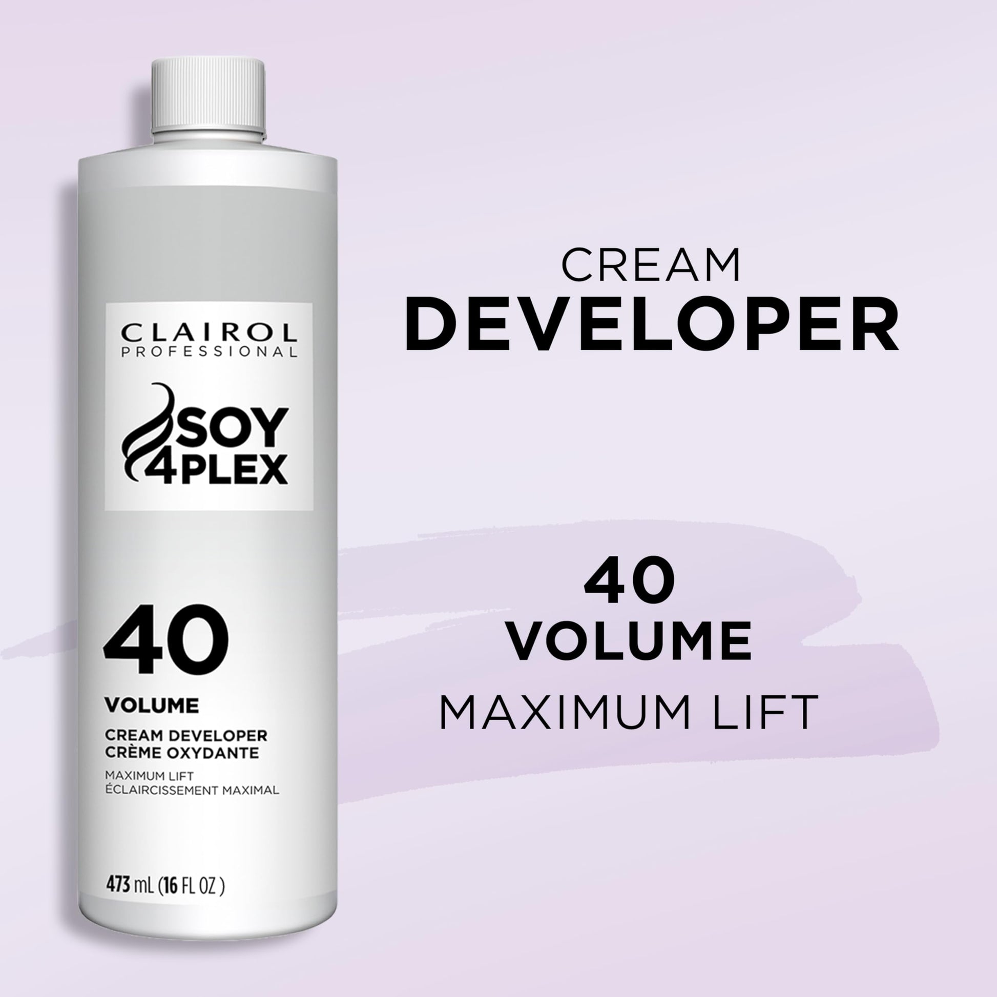 Lavender Clairol Professional Crème Permanente 40 volume Hair Developer, 16 oz. - Packaging May Vary