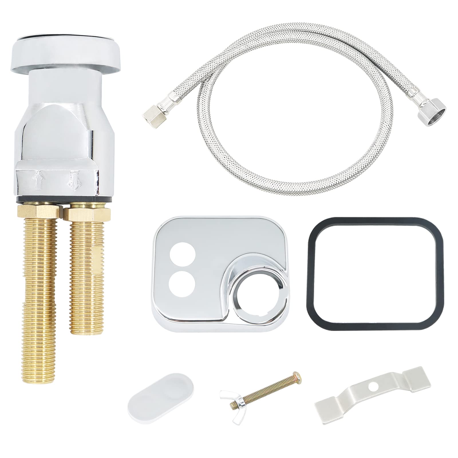 White Smoke Shampoo Bowl Vacuum Breaker Kit 7Pcs Shampoo Bowl Faucet Salon Sink Replacement Parts