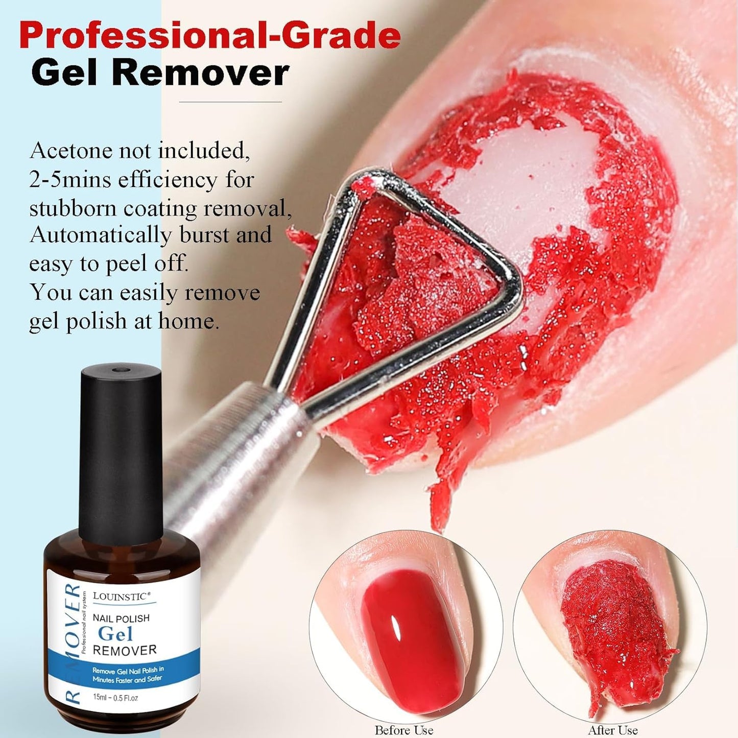 Seashell Gel Polish Remover, Gel Remover Kit Includes Cuticle Oil for Nail & Nail Polish Remover Tool No Soaking or Wrapping Removes Gel Polish in 2-5 Minutes