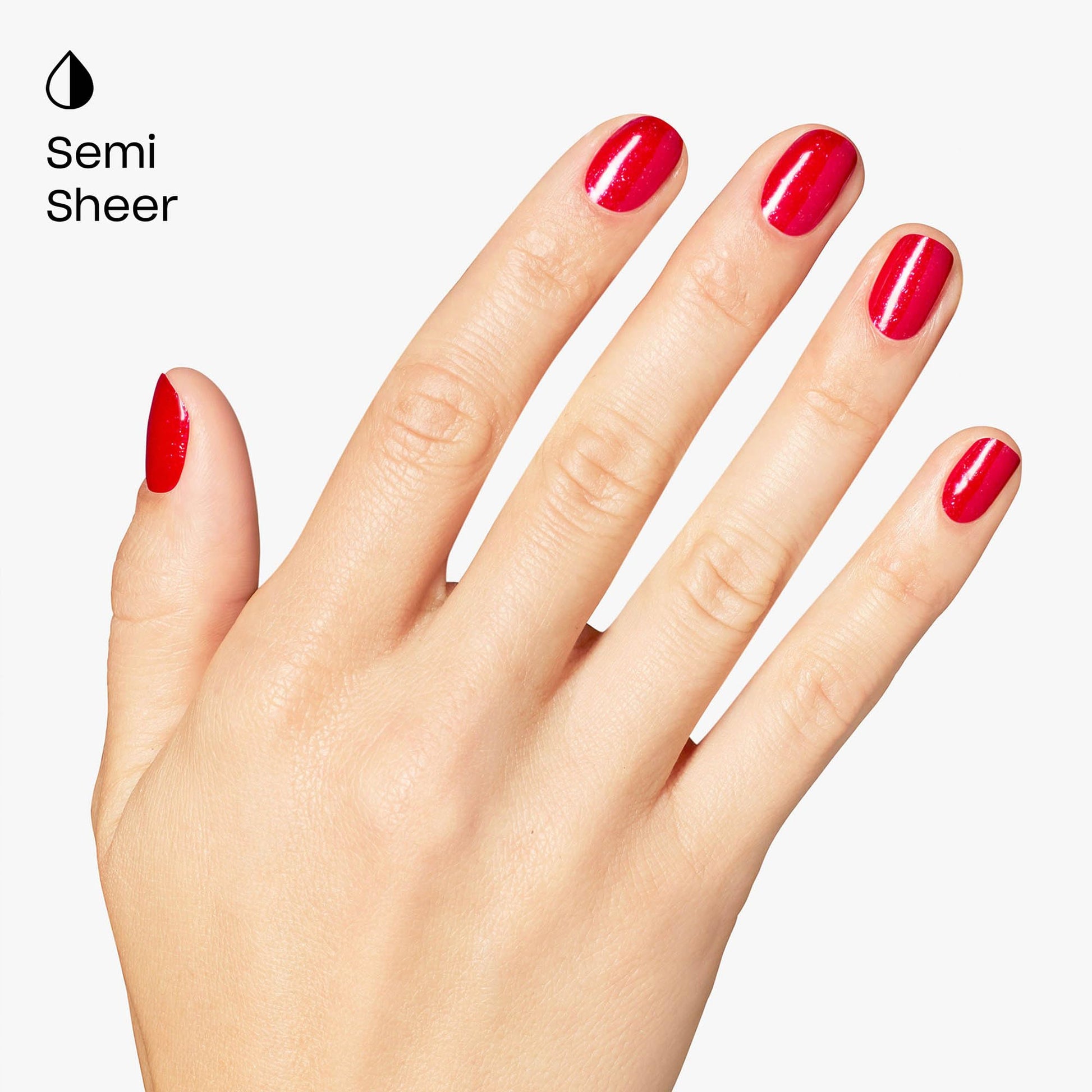 White Smoke OPI Nail Lacquer Big Apple Energy | Semi-Sheer Bright Scarlet Red with Shimmer Chip Resistant Nail Polish | The New OPIcons Collection | Spring 2026