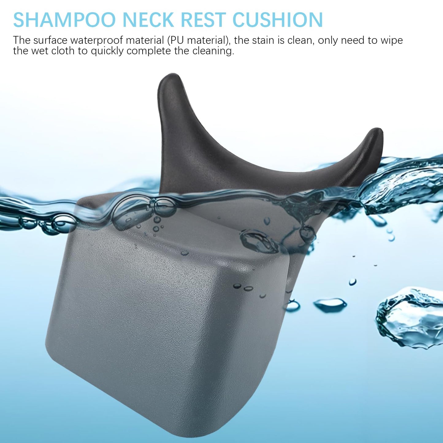 White Smoke Shampoo Neck Rest Cushion, Salon Bowl Neck Rest for Shampoo Bowl Sink Non-Slip Silicone Shampoo Bowl Neck Rest Pillow Salon Hairdressing Spa Washing Sink Basin