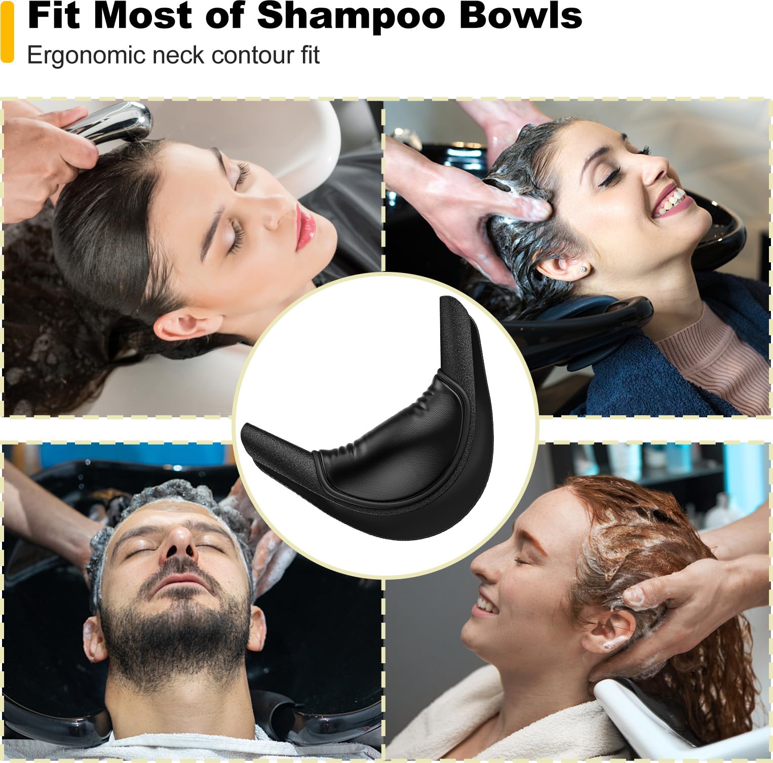 White Smoke AISEELY Shampoo Bowl Neck Rest for Salon, Salon Shampoo Neck Rest Cushion, Professional Shampoo Bowl Neck Cushion, Silicone Salon Sink Neck Rest for Wash Basin Hair Washing Tray for Sink at Home