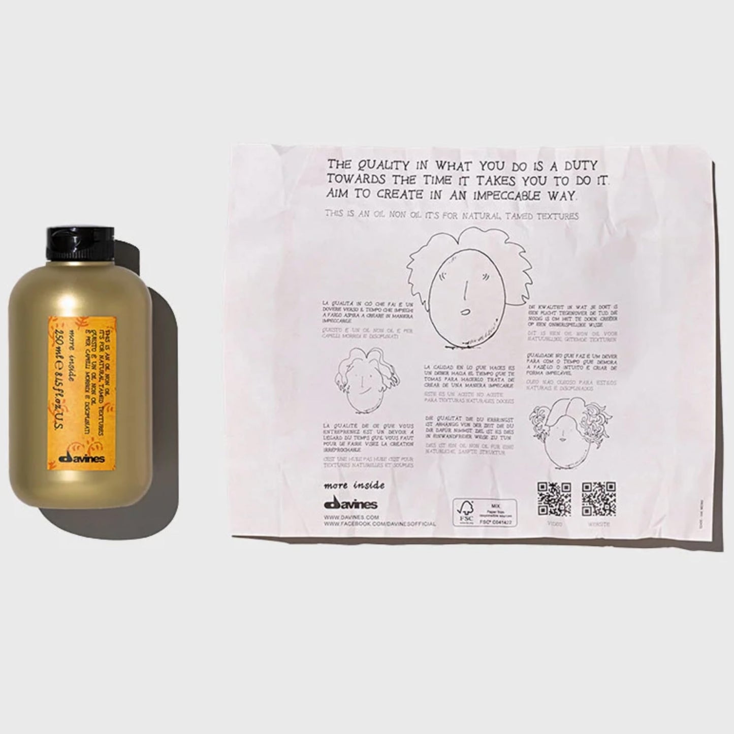 Lavender Davines This Is An Oil Non Oil, No Hold Natural Texture & Anti-Frizz - Adds Structure without Residue - Hydrating Fluid for Natural Looks, 8.45 Fl Oz