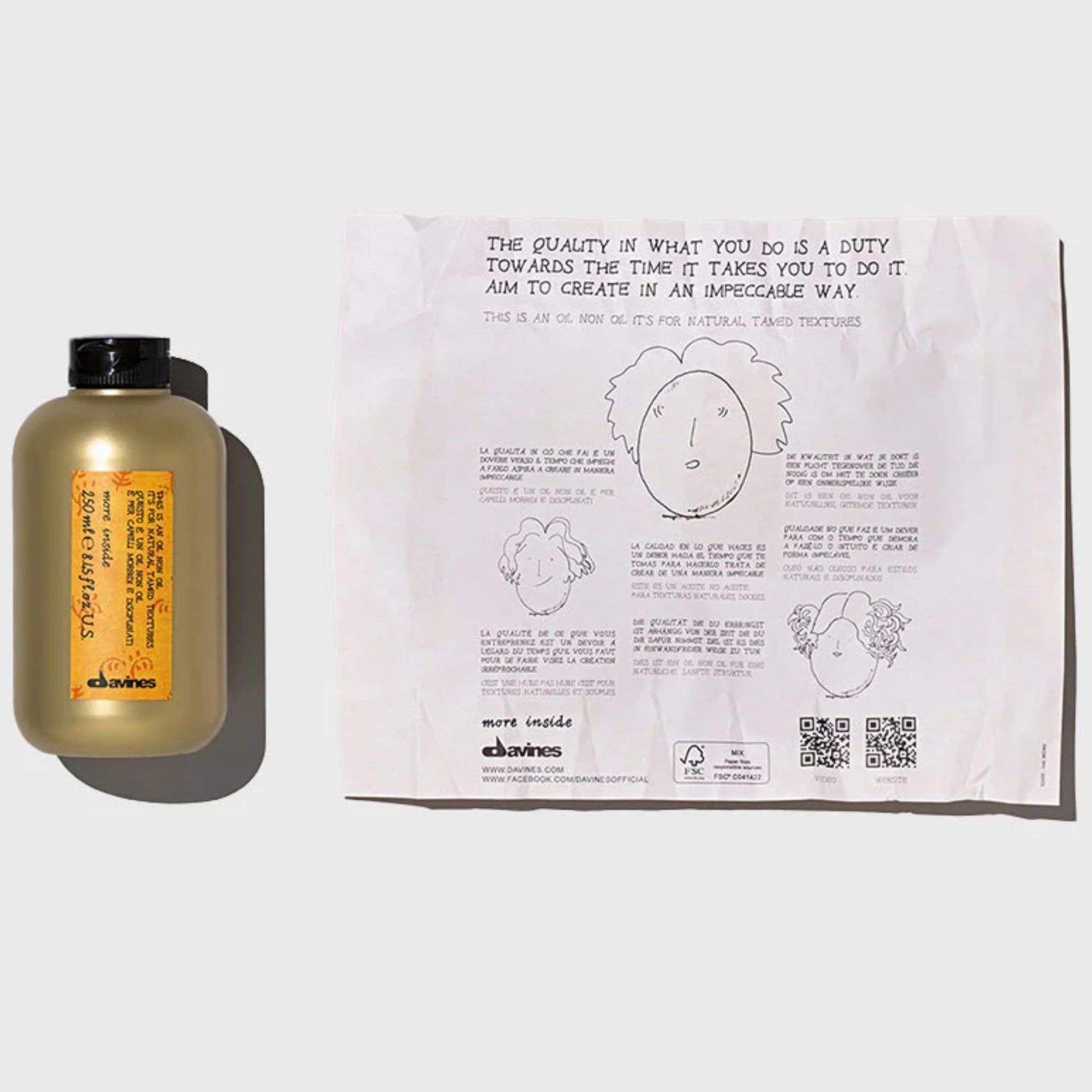 Lavender Davines This Is An Oil Non Oil, No Hold Natural Texture & Anti-Frizz - Adds Structure without Residue - Hydrating Fluid for Natural Looks, 8.45 Fl Oz