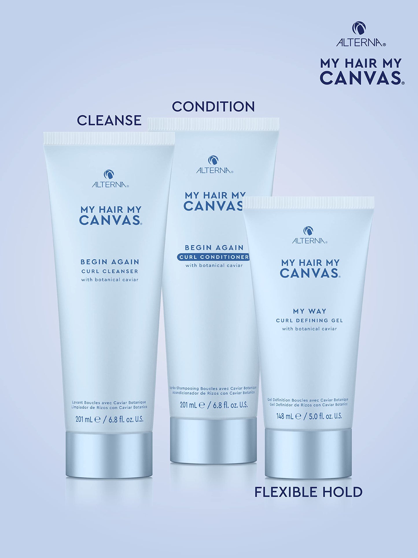 Light Gray My Hair. My Canvas. Begin Again Vegan Curl Enhancing Conditioner for Curly, Wavy, and Coily Hair, 33 oz