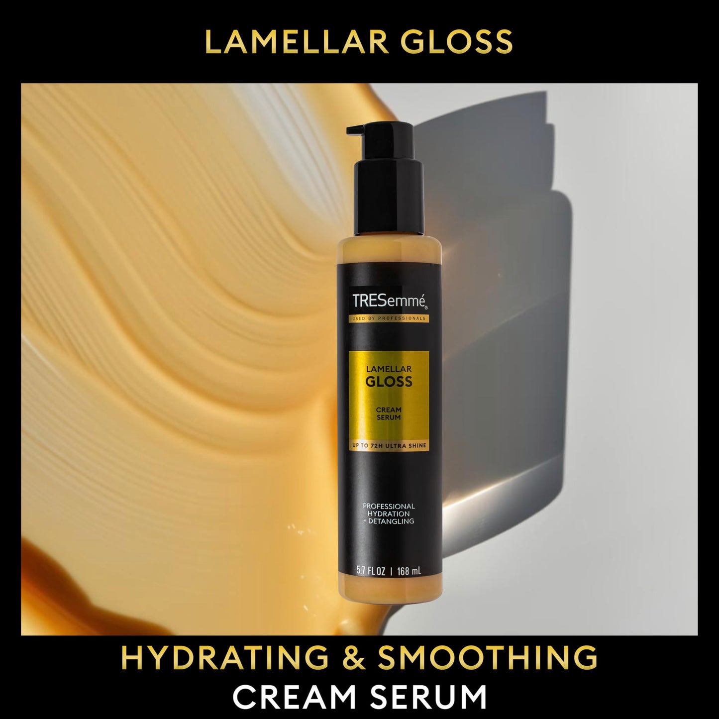 Gray TRESemmé Hydrating & Detangling Cream Serum Lamellar Gloss Ultra Shine Up to 72H 5.7 Fl Oz