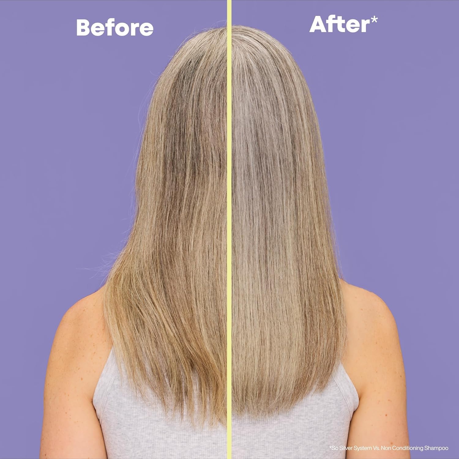 Light Slate Gray Matrix So Silver Purple Shampoo and Pigmented Conditioner Set | Removes Brassy Yellow Undertones | Toning Conditioner For Blondes and Greys | For Color Treated Hair | Premium Salon Conditioner | Vegan
