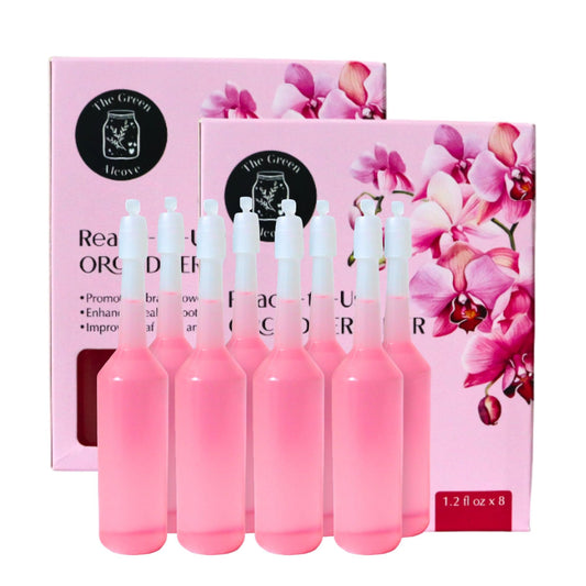Light Pink The Green Alcove Liquid Orchid Fertilizer Spikes | Ready-to-Use Orchid Food Spikes & Orchid Plant Food for Blooming, Fertilizer for Orchids (16 Drip Feeders)