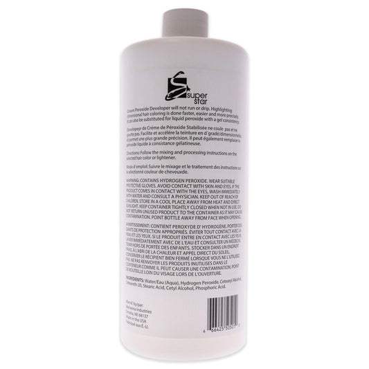 Gray Super Star 50 Volume Cream Peroxide Developer by Marianna for Unisex - 32 oz Cream