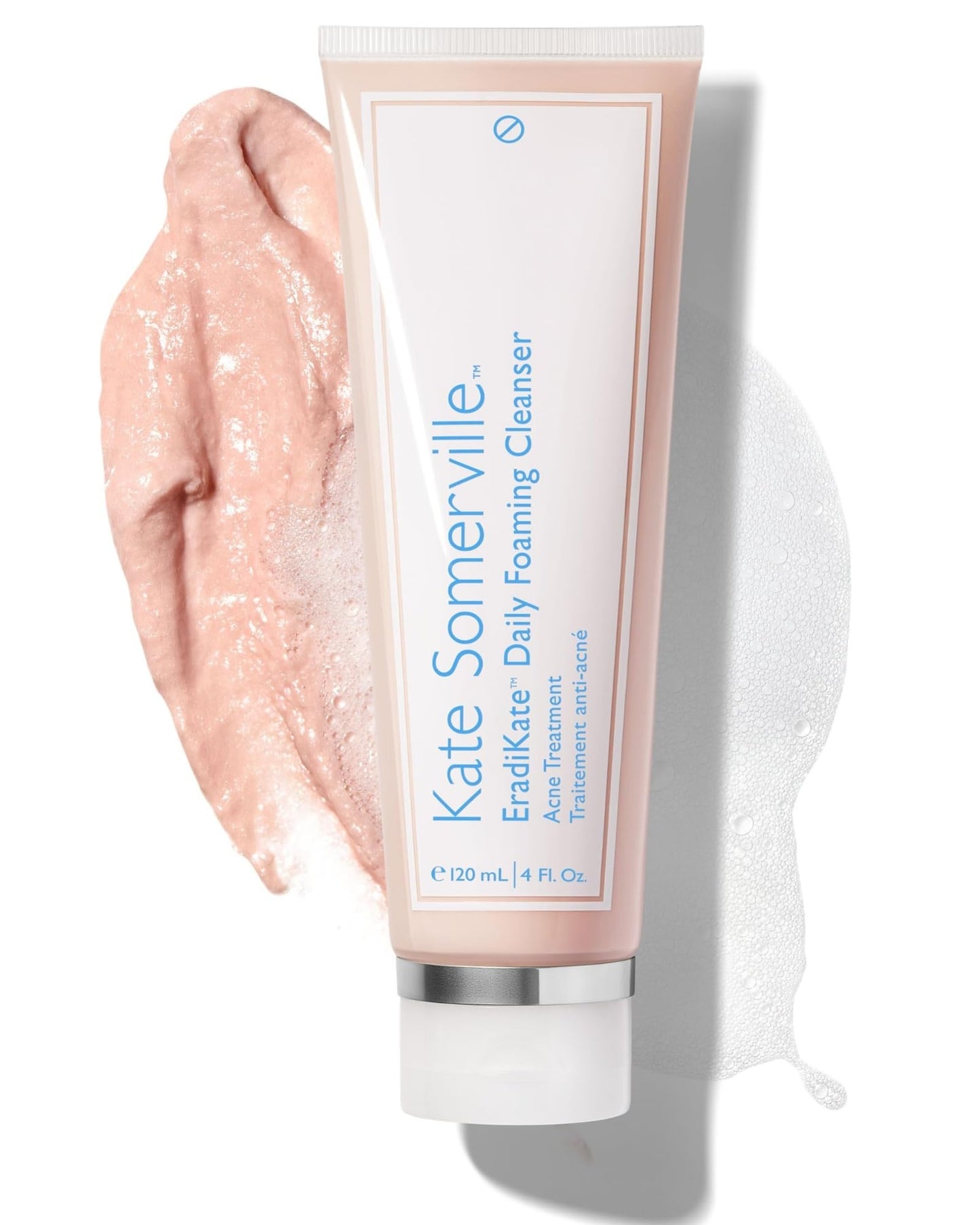 White Smoke Kate Somerville EradiKate 3% Sulfur Daily Foaming Cleanser Acne Treatment – Clinically Formulated Medicated Face Wash Balances Skin & Cleans Pores, 4 Fl Oz