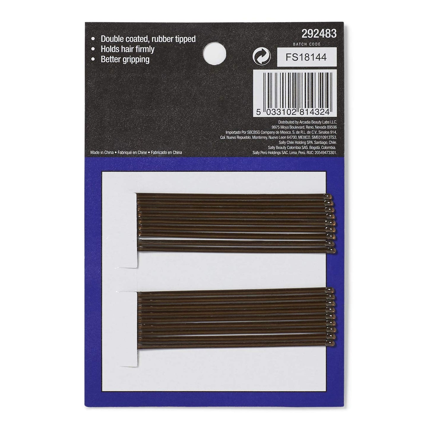 Dark Slate Gray Salon Care Brown Professional Jumbo Pins Brown