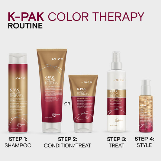 Lavender Joico K-PAK Color Therapy Color-Protecting Shampoo | For Color-Treated Hair | Boost Shine | Improve Elasticity | Repair Breakage | Rebuild Damaged Hair | With Keratin & Argan Oil | 10.1 Fl Oz