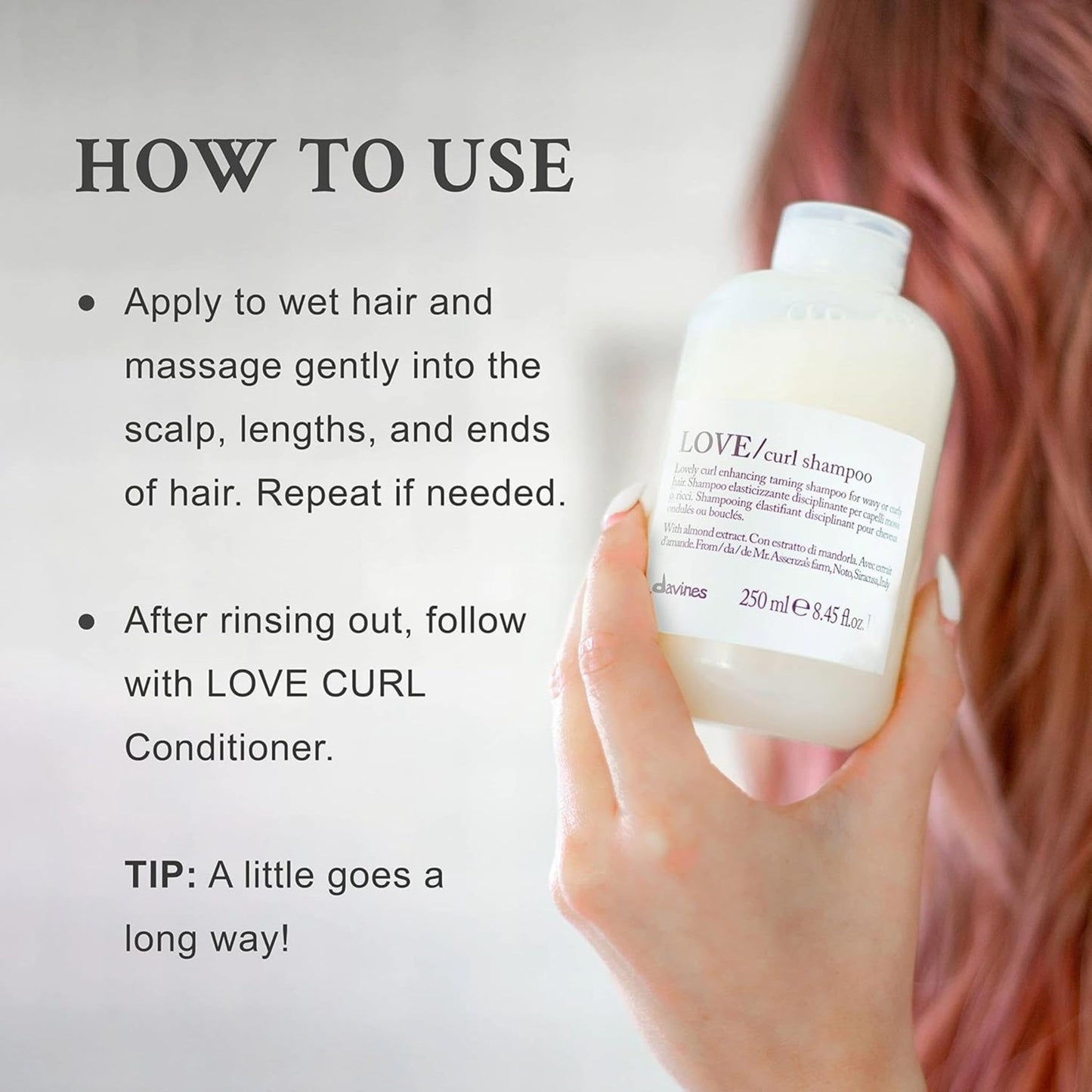 Lavender Davines LOVE Curl Conditioner with Curl Building Serum and Curl Shampoo