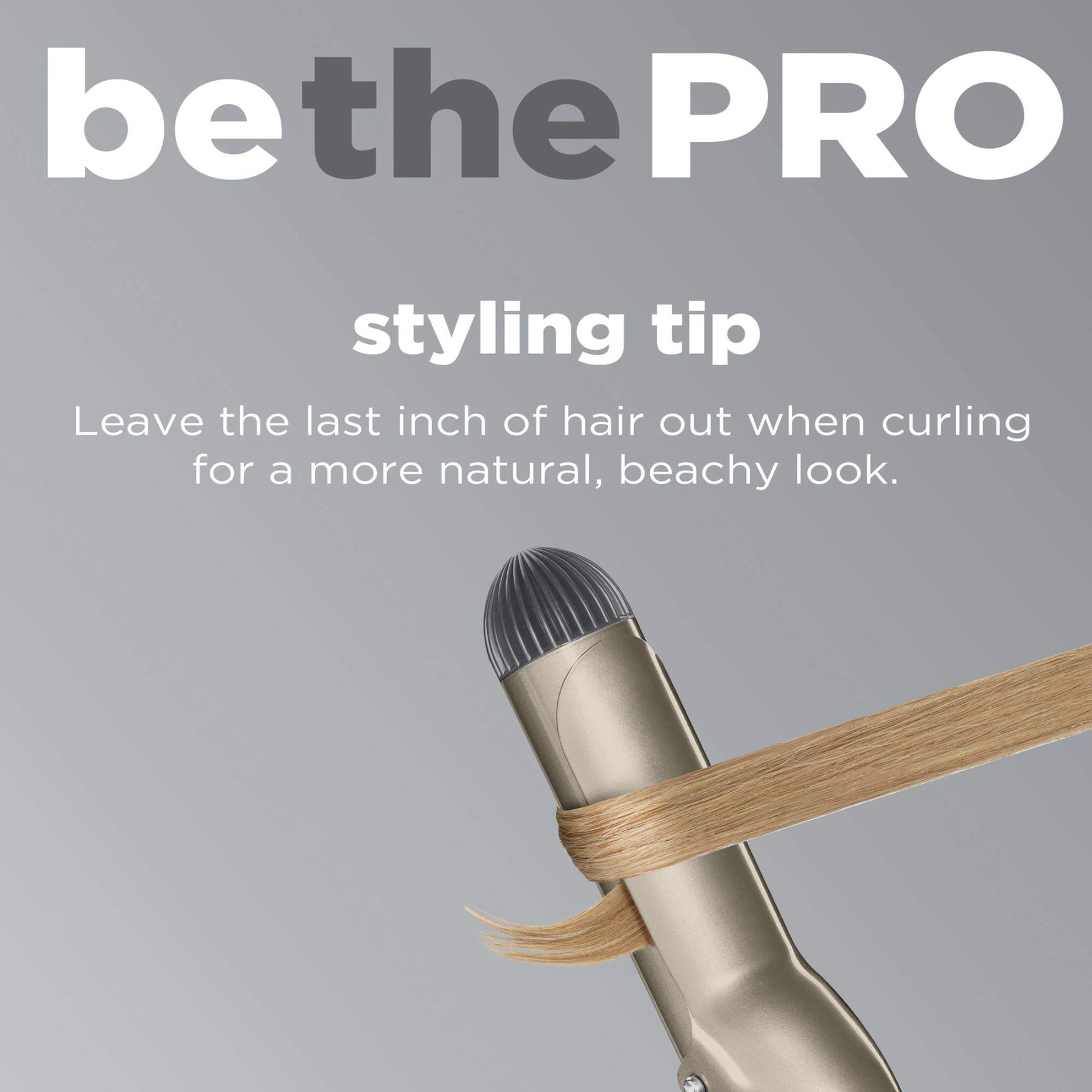 Gray Conair INFINITIPRO Tourmaline 1 1/2-Inch Ceramic Curling Iron, 1 ½ inch barrel produces soft waves – for use on medium and long hair
