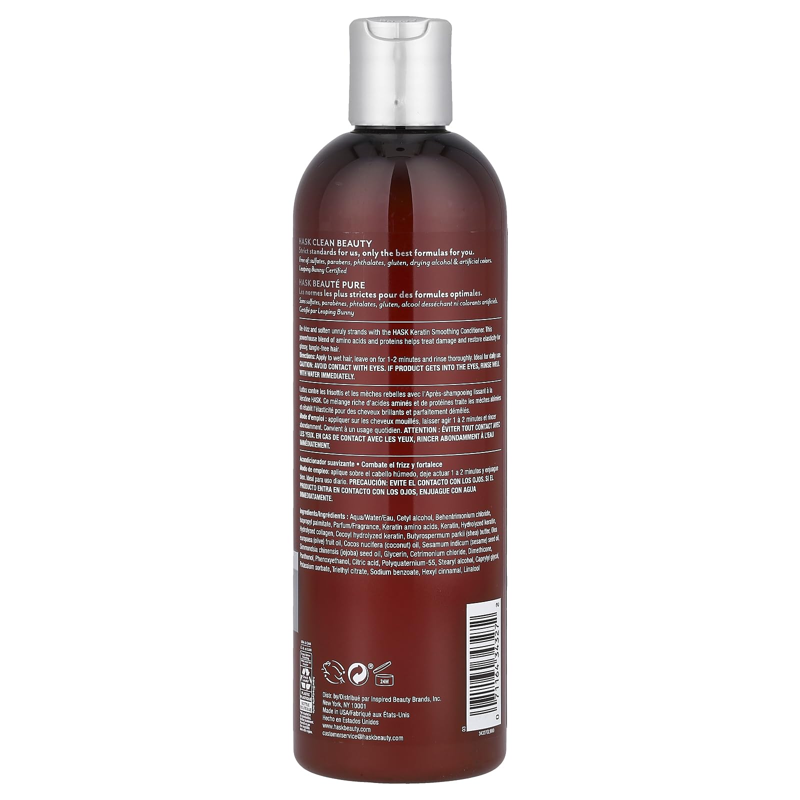White Smoke Hask Keratin Protein Smoothing Conditioner 12 oz