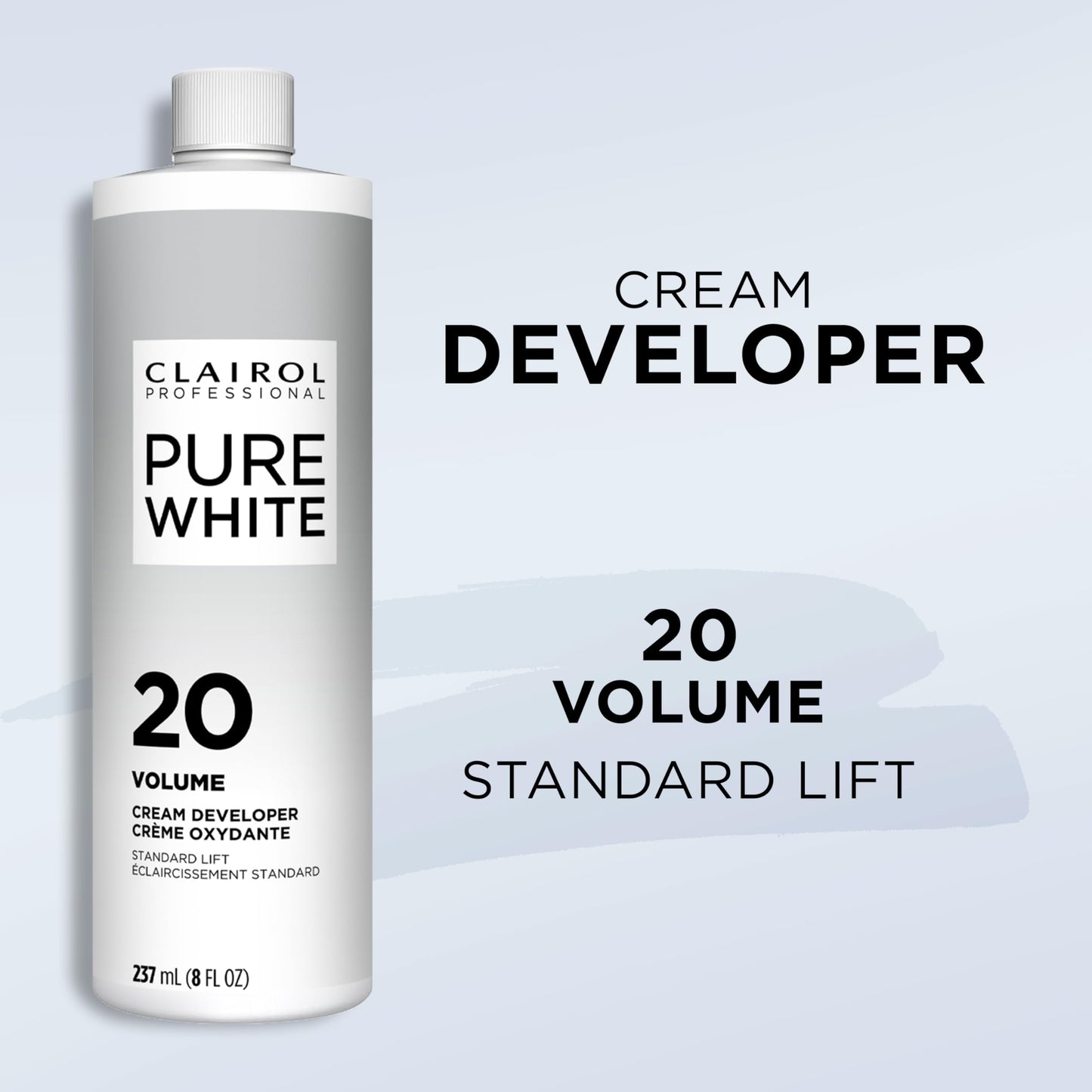 Lavender Clairol Professional Pure White 20 volume Crème Developer, 128 oz