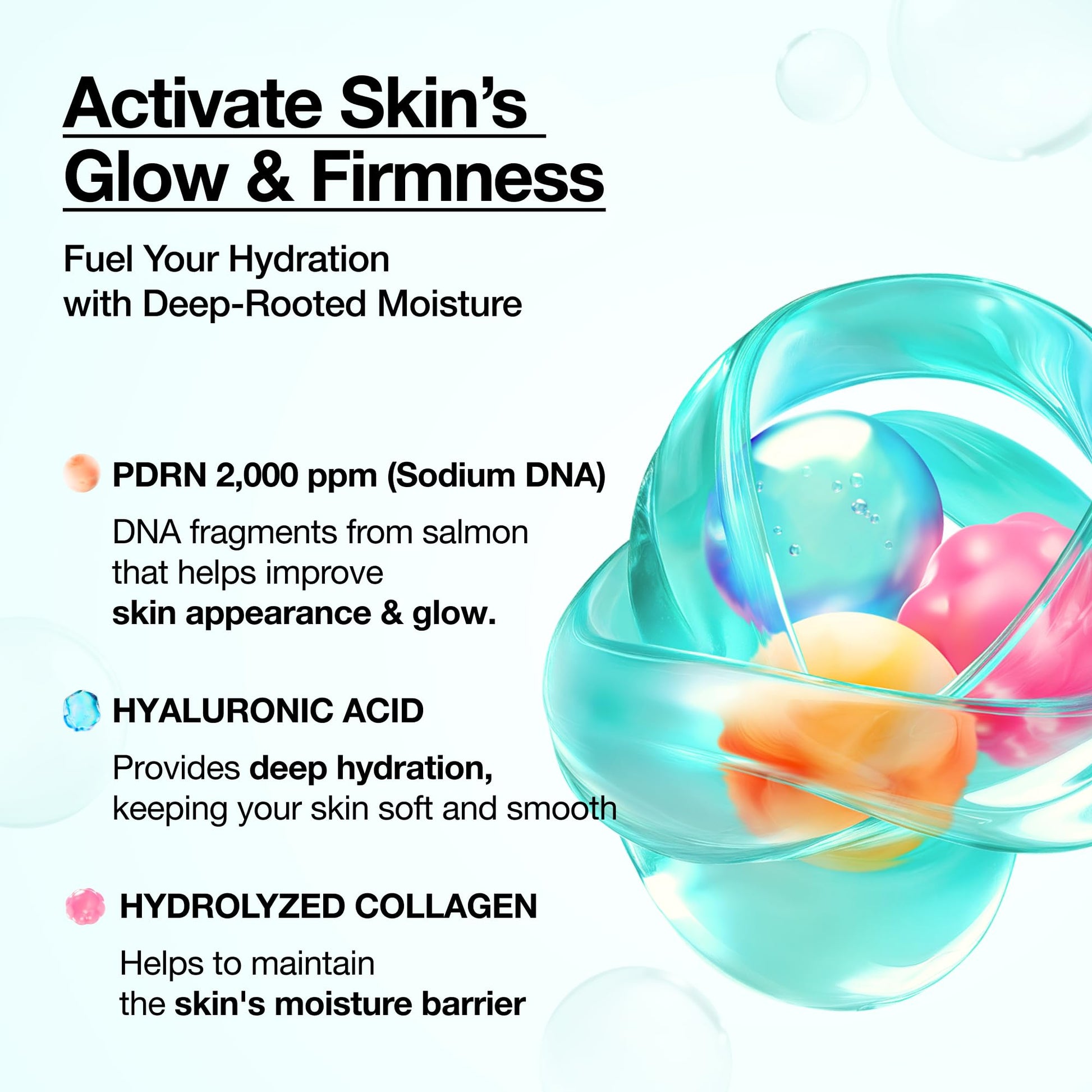 White Smoke ANUA PDRN Collagen Glow Facial Serum Spray, Hydrating Face Mist, Hyaluronic Acid, dewy glass finish, All Skin Types, Instant Plumping Hydration, Firming Care, Korean Skincare, 3.38 fl oz