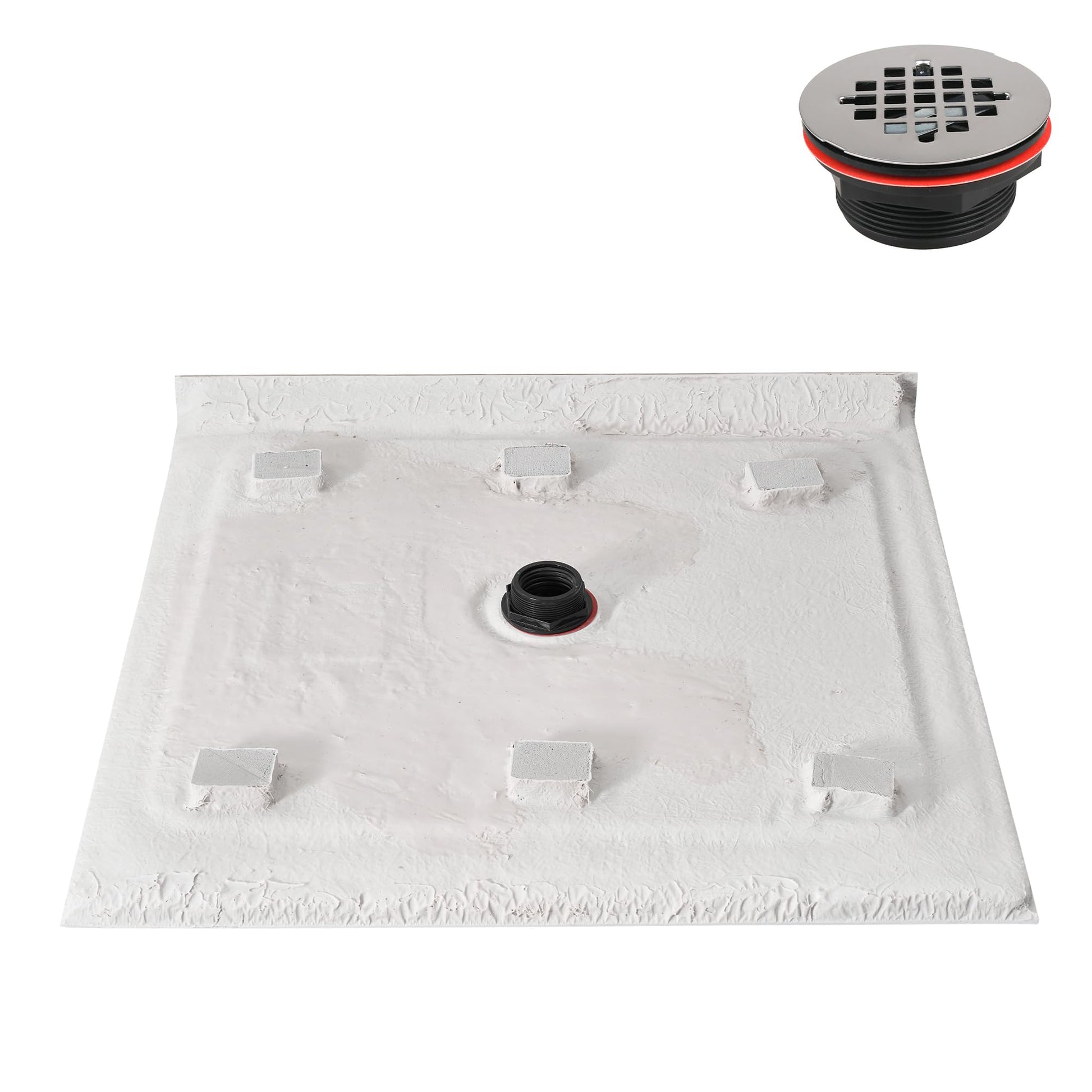 White Smoke Streamline GB-540-164 38 in. x 38 in. Alcove Acrylic Shower Base in Glossy White With Center Drain, ABS Drain Included
