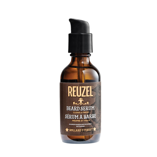 White Smoke REUZEL Clean & Fresh Beard Serum, Hydrating, Non-Comedogenic, Natural, Non-Greasy Finish, Light Citrus Mint Scent, For All Skin Types, 2 oz