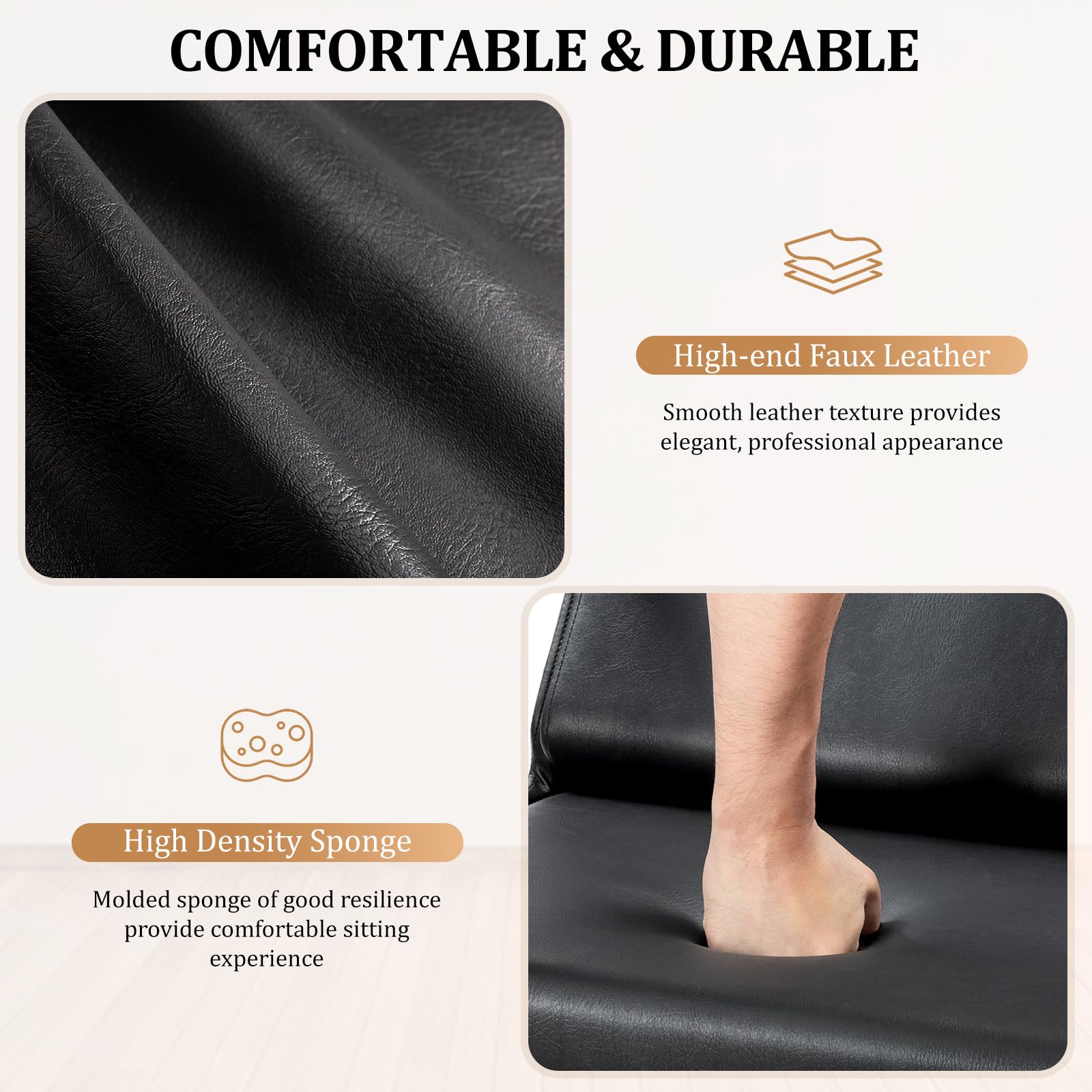 White Smoke OmySalon Shampoo Chairs for Salon, Stainless Steel Frame & UPC Certified Shampoo Bowl & Footrest, Hair Washing Station, Backwash Unit for Beauty Spa Barbershop, Black and Gold
