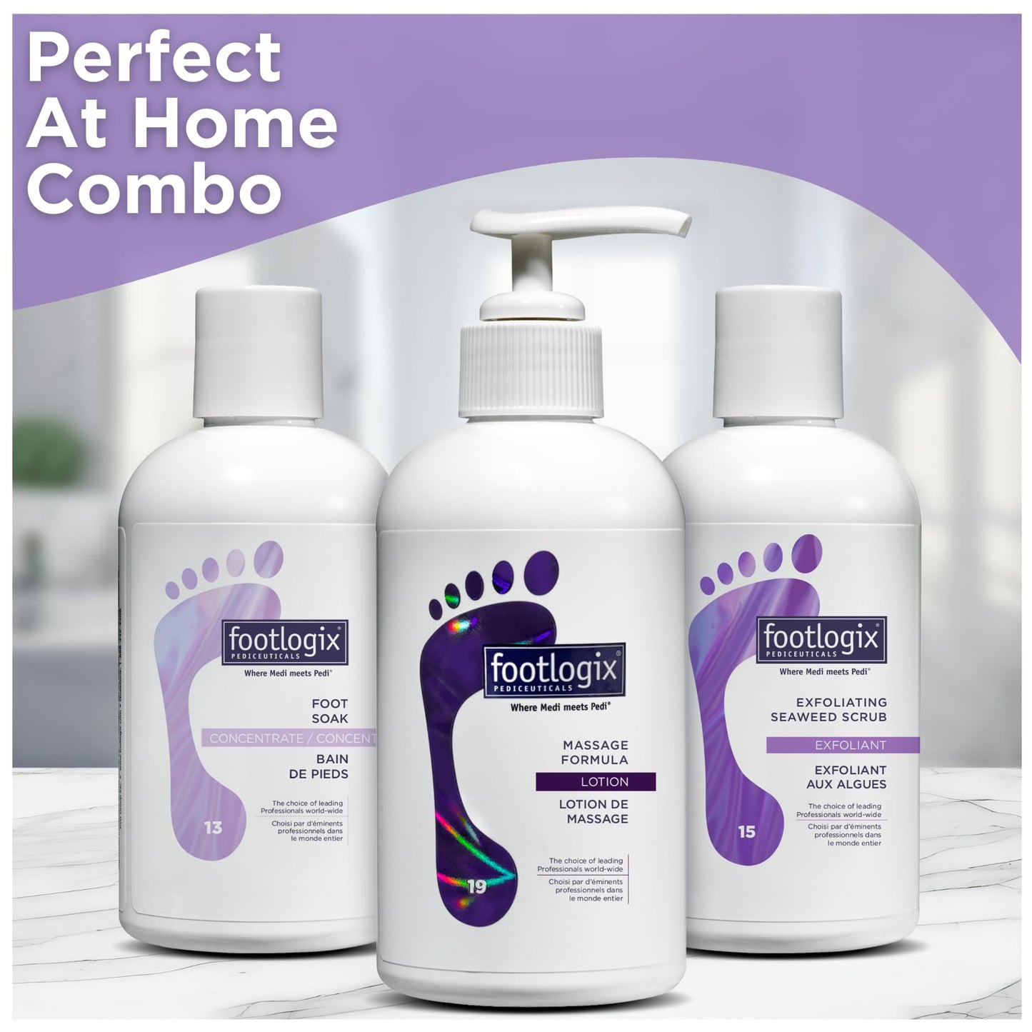 Lavender FOOTLOGIX Foot Soak Concentrate, 8.45 oz - Gentle Cleansing, Foot Bath Soak, Soften Dry Feet and Calluses