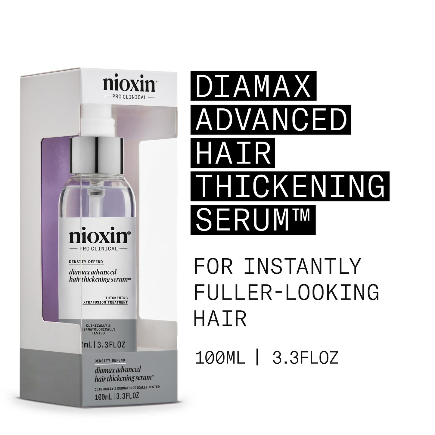 White Smoke Nioxin Density Defend Diamax Advanced Hair Thickening Serum | With Caffeine, Niacinamide & Panthenol | For Thicker, Fuller-Looking Hair | 3.38 Fl Oz