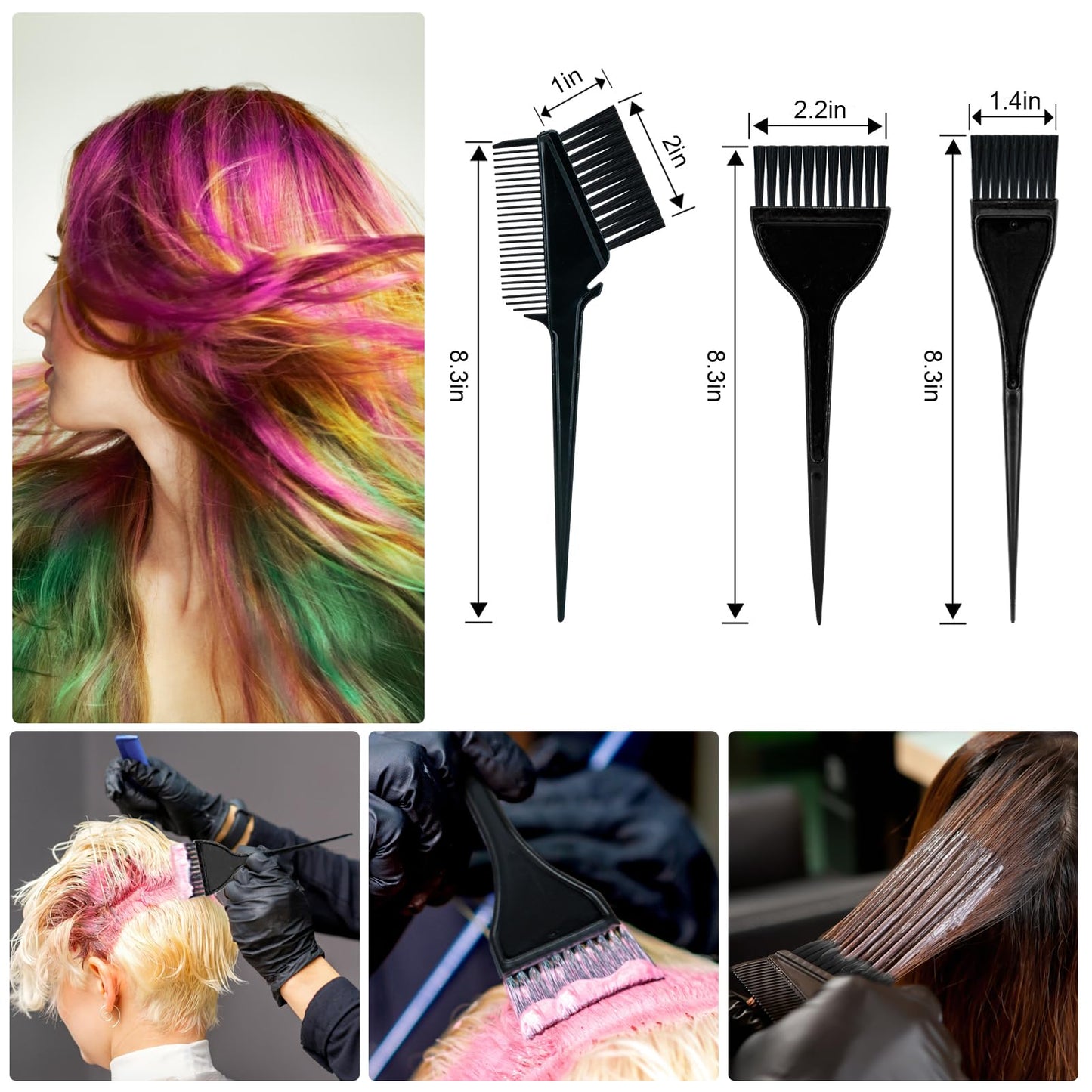 White Smoke Xarchy 12 Pcs Hair Bleach Kit Professional Hair Coloring Products with Hair Dye Brush, Hair Color Bowl, Earmuffs, Hair Clips for Salon Hair Dye, Hair Color at Home, Hair Highlighting