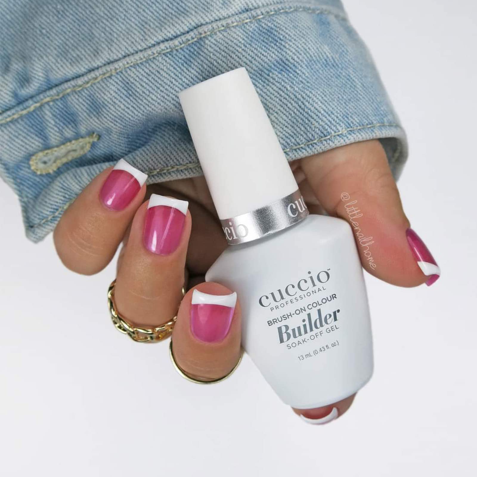 Lavender Cuccio Pro Brush-On Colour Builder Soak Off Gel - LED and UV Self-Leveling Lightweight Formula - Camouflages Re-Growth and Corrects Uneven Nail Beds - Base Coat - Cherry Blossom - 0.43 oz