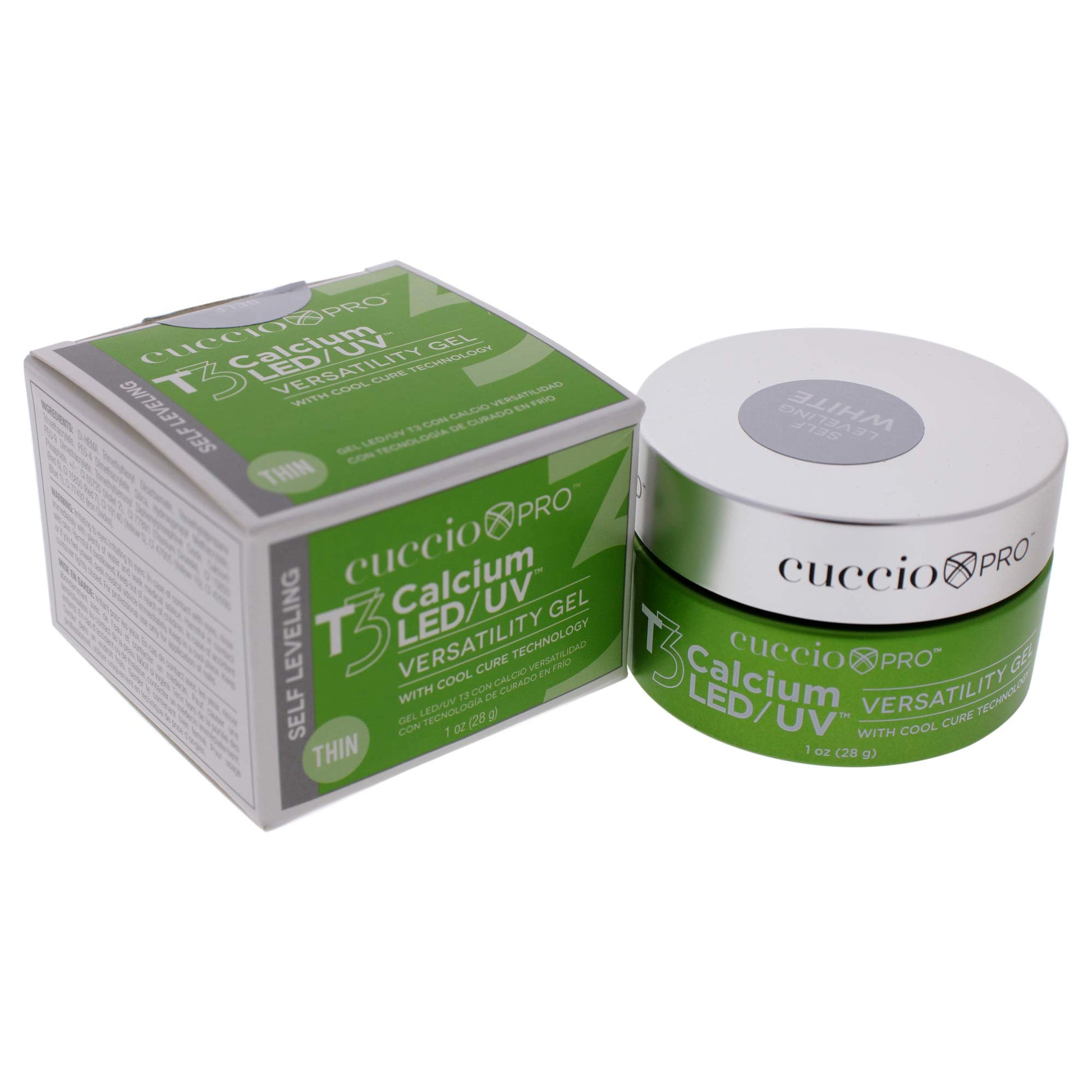 White Smoke Cuccio Pro T3 LED/UV Cool Cure Versatility Gel - Self-Levelling Gel With Calcium - Incredibly Flexible - Strong Adhesion - High Shine Finish - Fast Application - White - 1 Oz Nail Gel