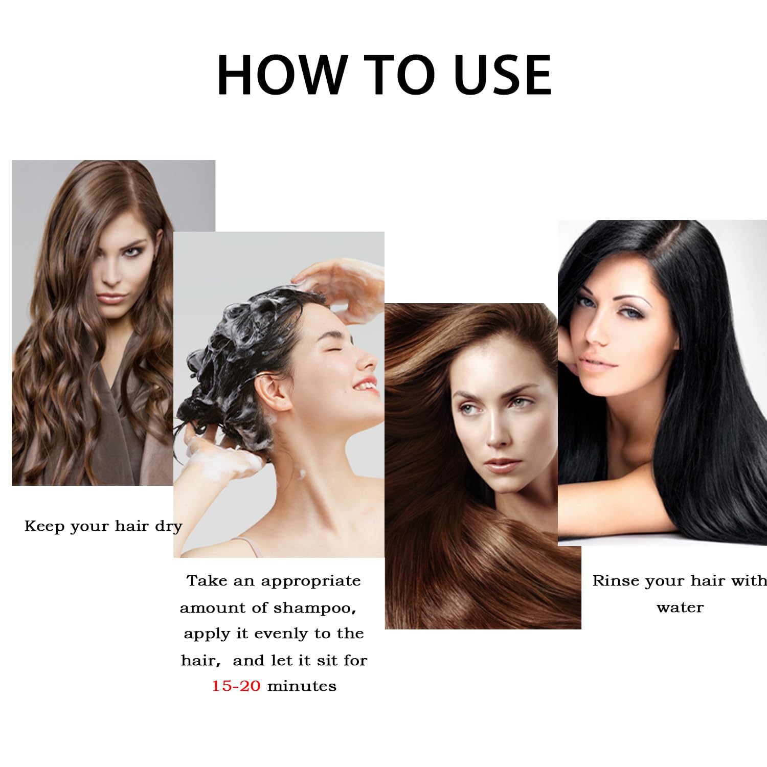 White Smoke Bupposes Natural brown Hair Color Shampoo for Dark, Hair Dye Instant 3 in 1, Instant Dye Shampoo for Men & Women, 1pcs Dark Brown.