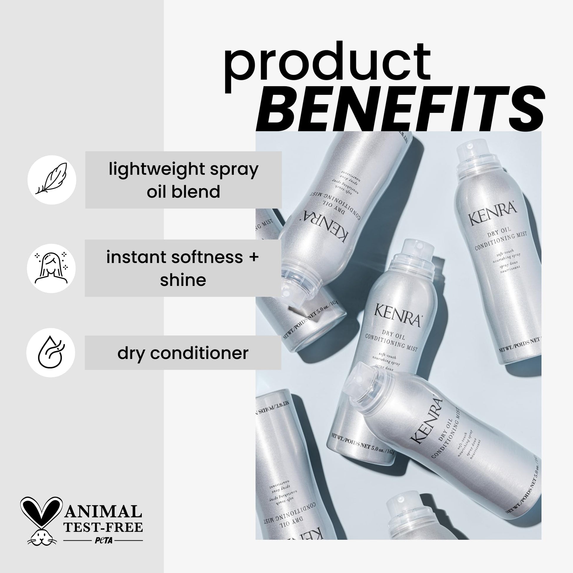 Lavender Kenra Professional Dry Oil Conditioning Mist | Soft-Touch Nourishing Spray | Increases Shine & Softness | All Hair
