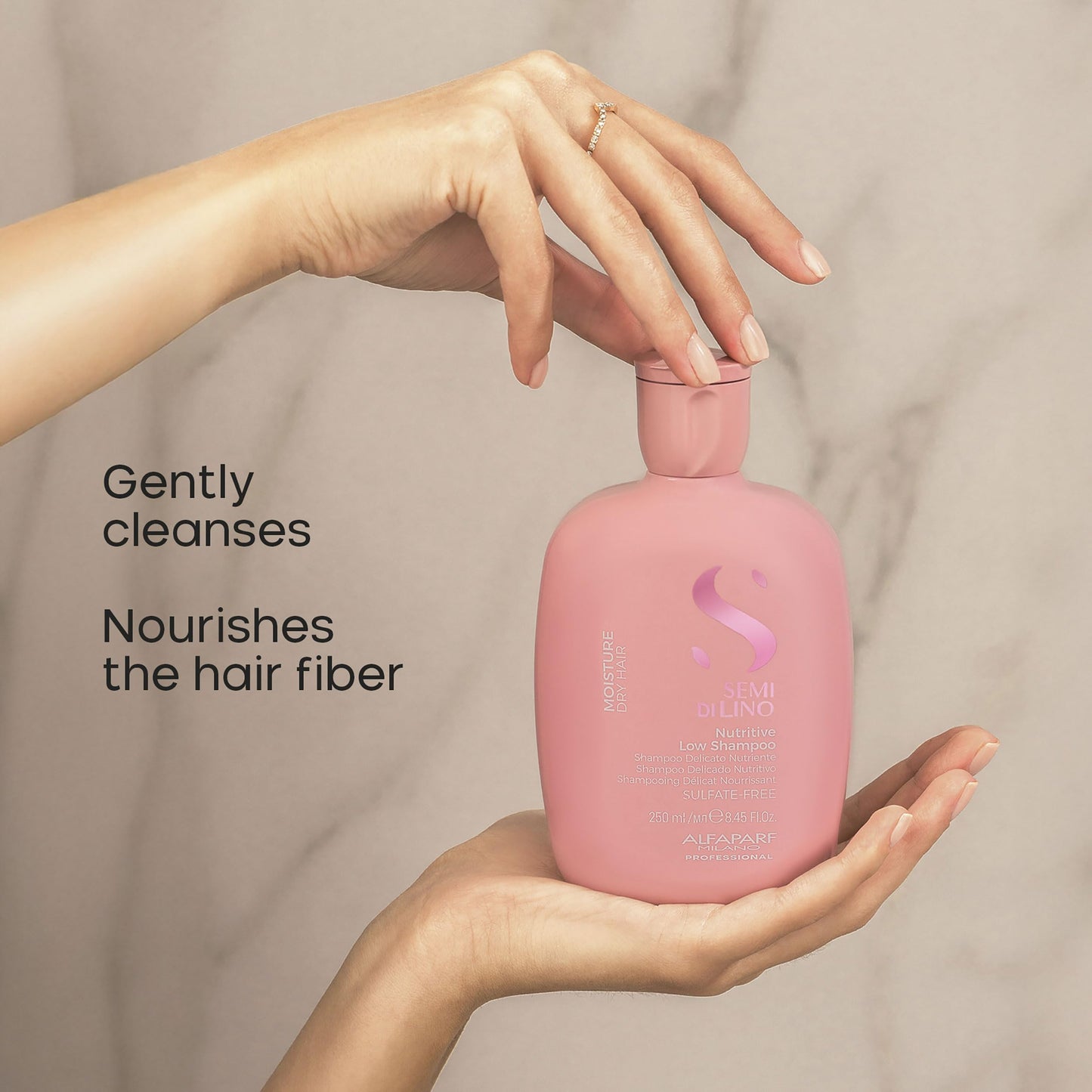 Gray Semi di Lino Moisturizing Shampoo and Hair Mask for Dry Hair - Hydrates, Nourishes, Softens - Color Safe - Adds Shine and Softness on Dry Damaged Hair - Sulfate Free